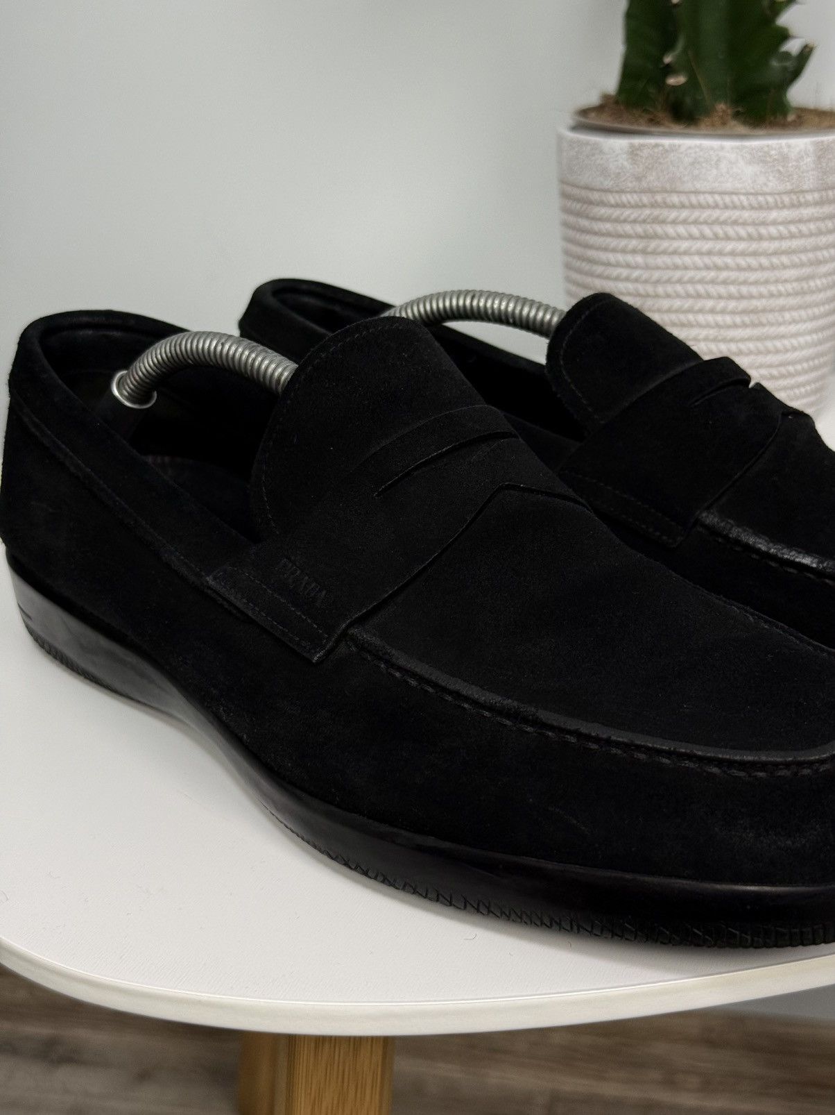 Prada PRADA Suede Loafers Black shoes Car Size US 11 / EU 44 - 11 Thumbnail