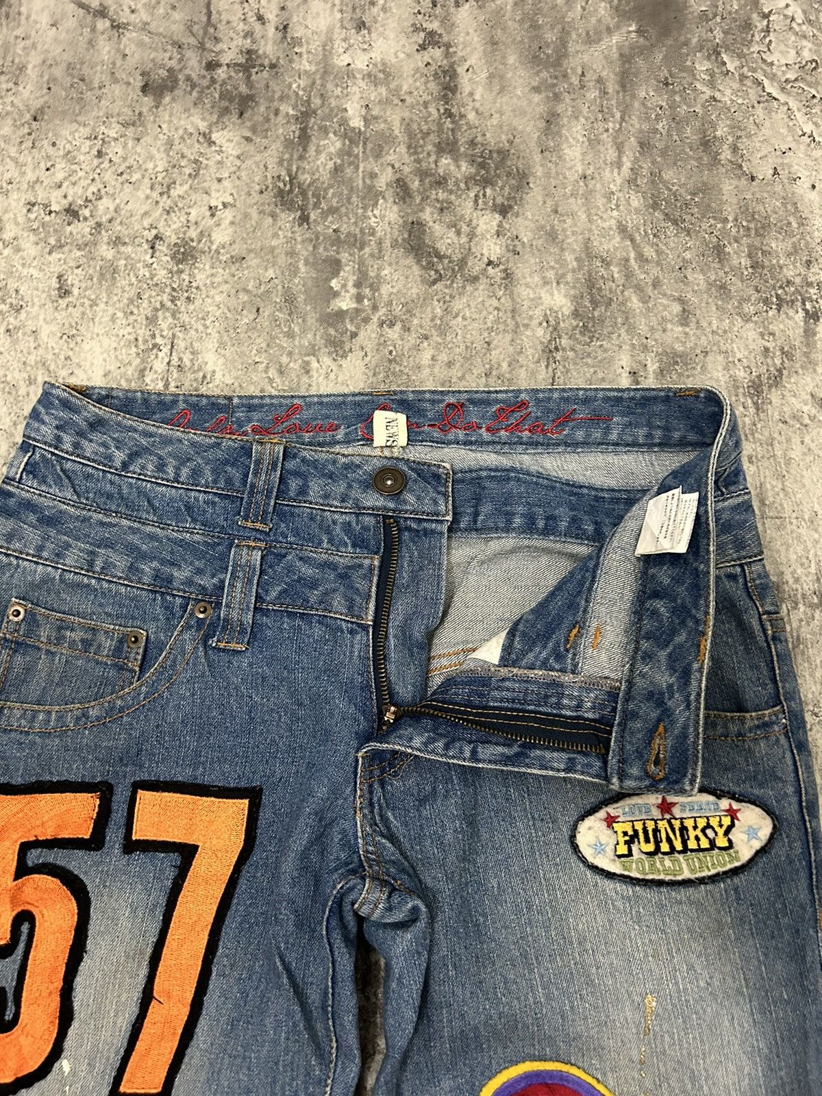 Hysteric Glamour Daily News Double Waist Paint Free Scope Distressed Jeans Size US 32 / EU 48 - 12 Thumbnail