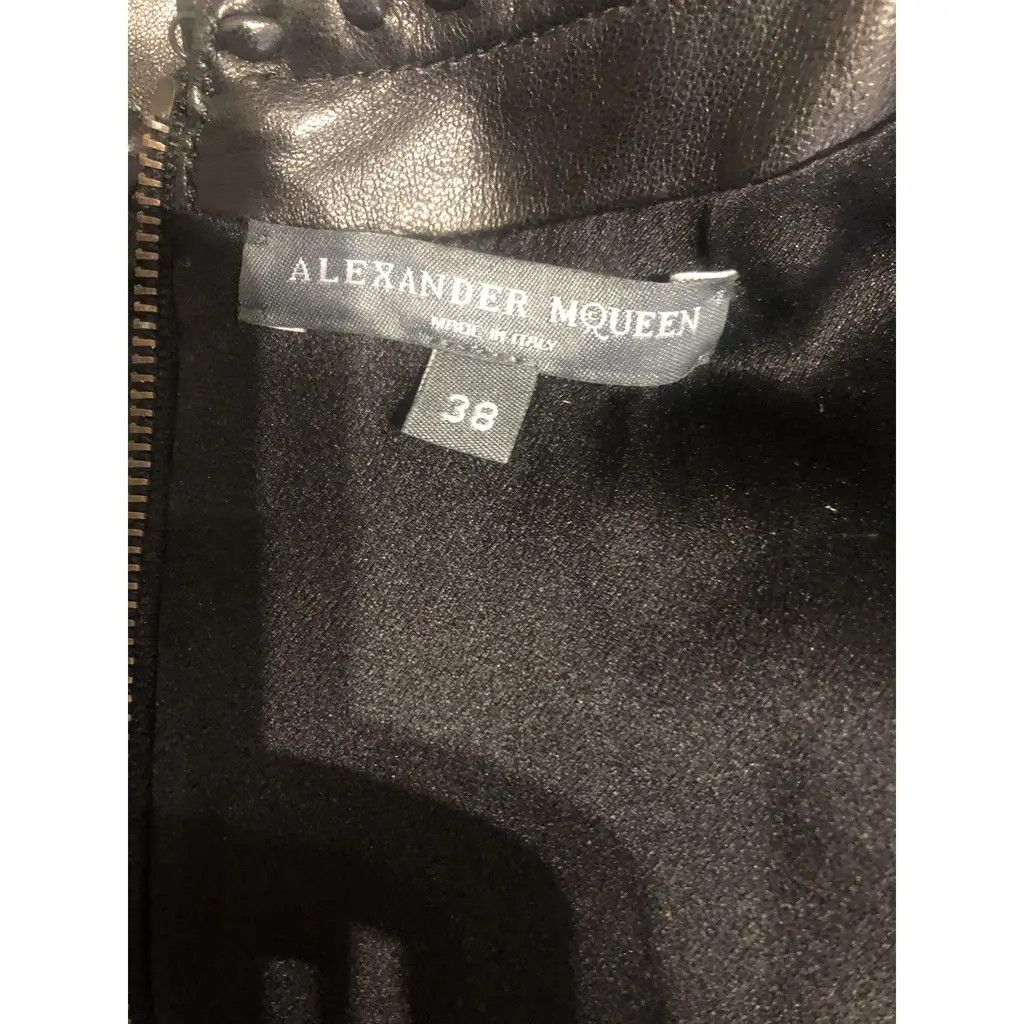 Alexander McQueen Buttery Leather Embellished Dress Size XS / US 0-2 / IT 36-38 - 15 Thumbnail