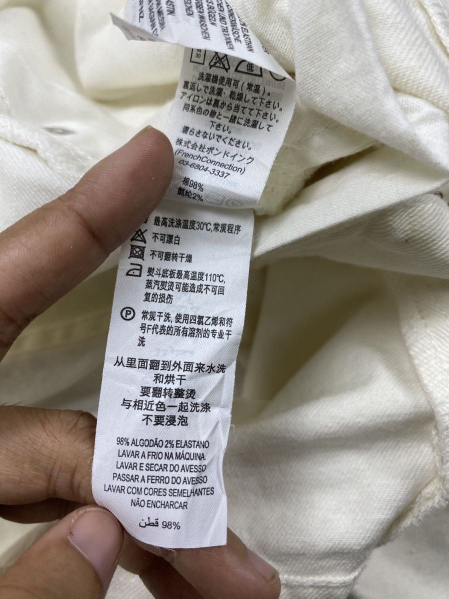French Connection French Connection Pure White Straight Cut Pants Size US 31 - 13 Thumbnail
