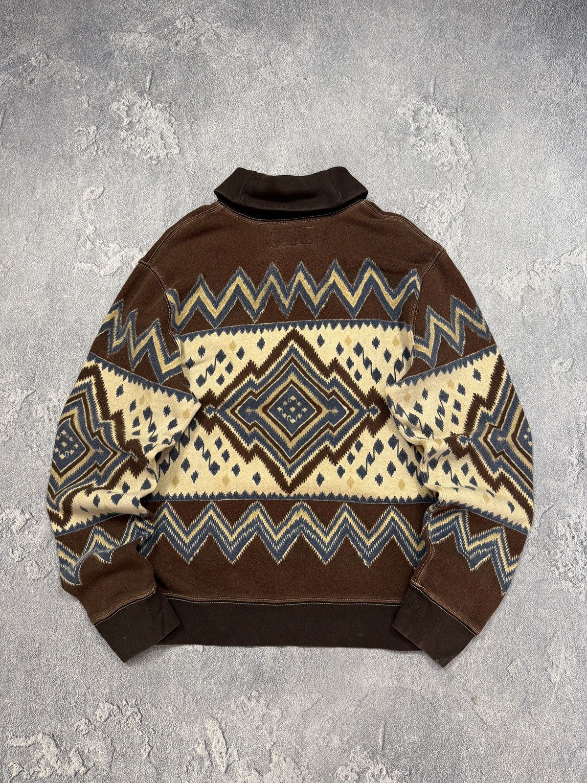 Polo Ralph Lauren Polo Ralph Lauren Western Navajo Pattern Hoodie Sweatshirt Size US L / EU 52-54 / 3 - 3 Thumbnail