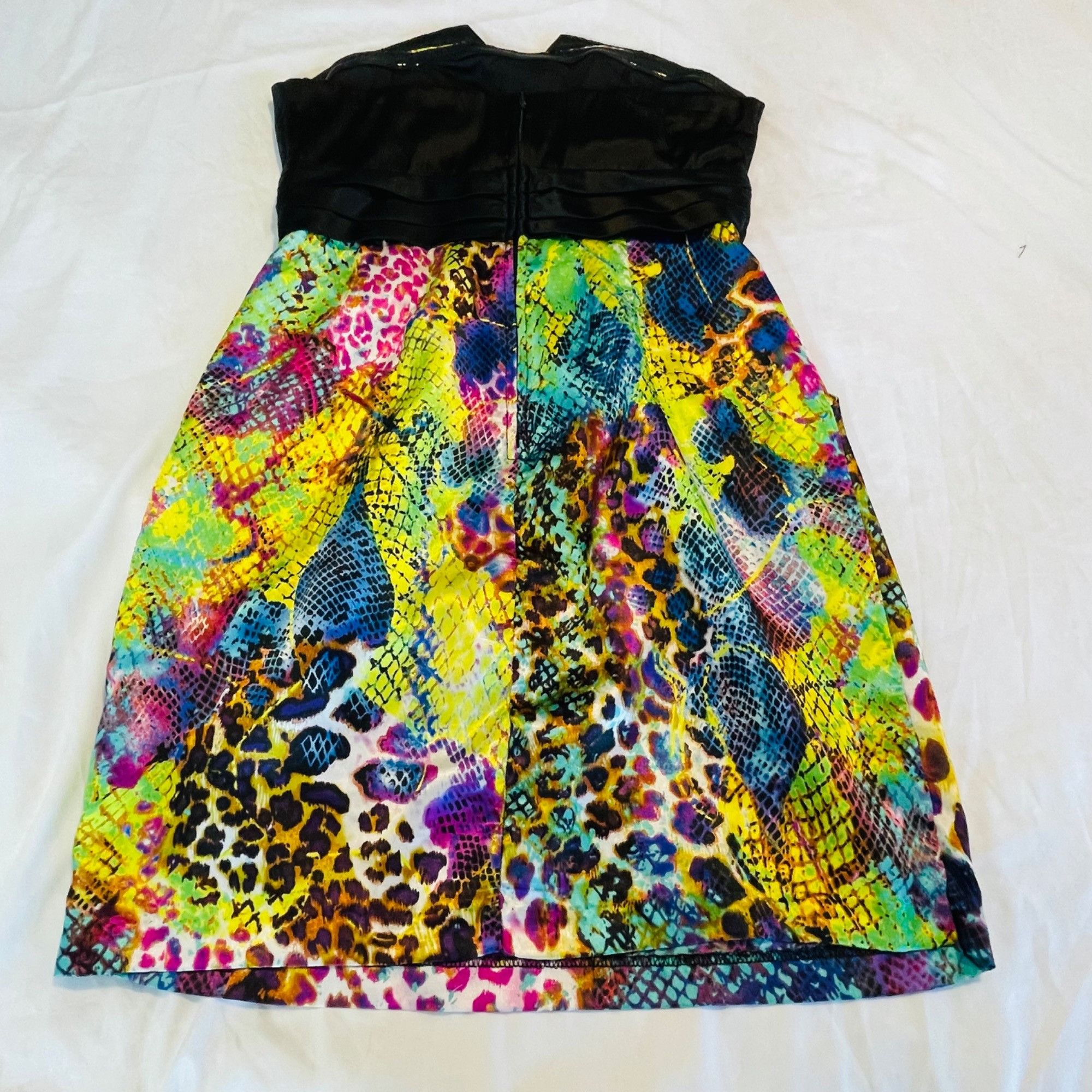 Other Charlotte Strapless Dress With Vibrant Animal Print & Black Size S / US 4 / IT 40 - 4 Thumbnail