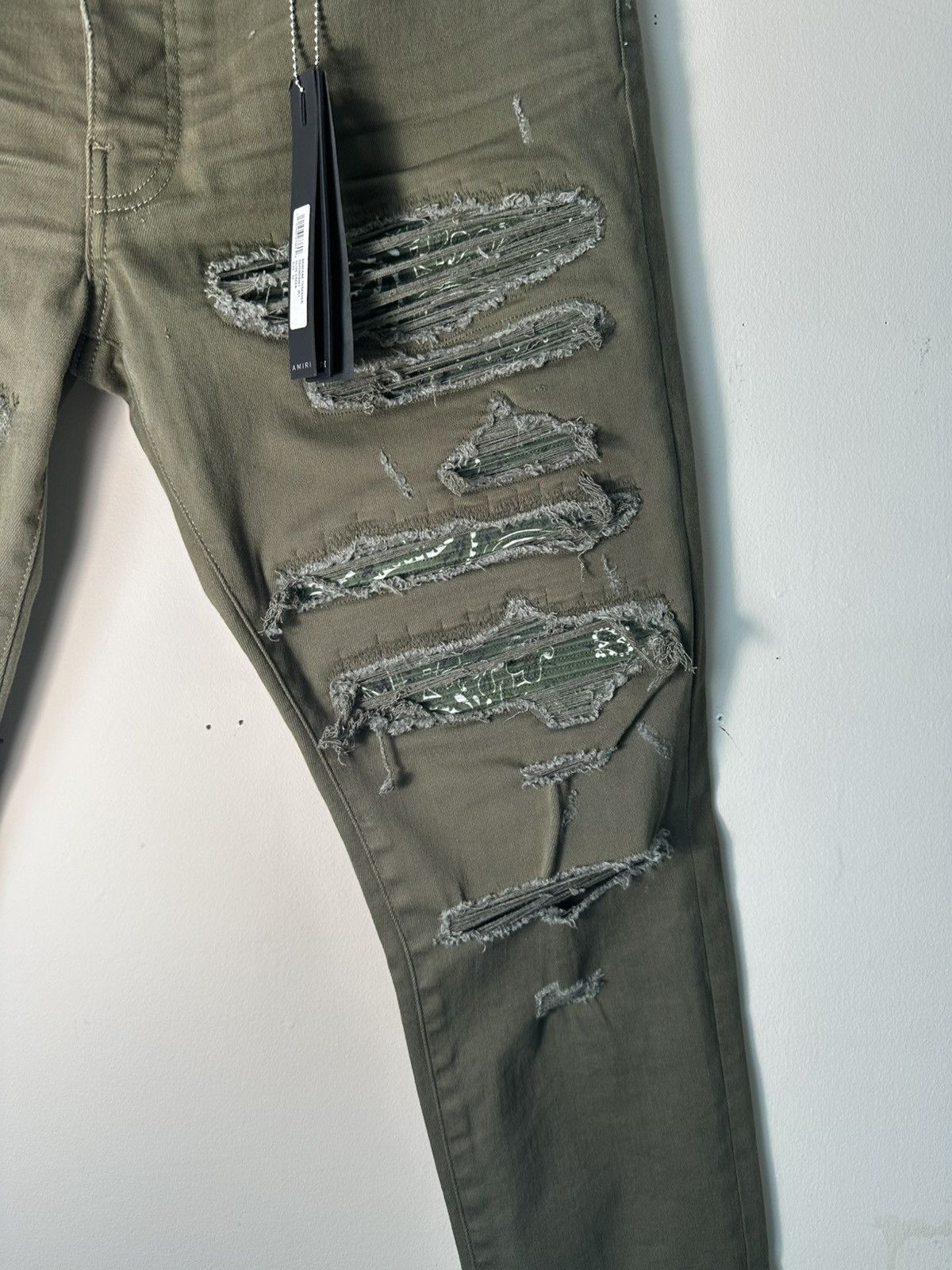 Amiri Amiri Bandana Thrasher Olive Green Jeans Size US 34 / EU 50 - 5 Thumbnail