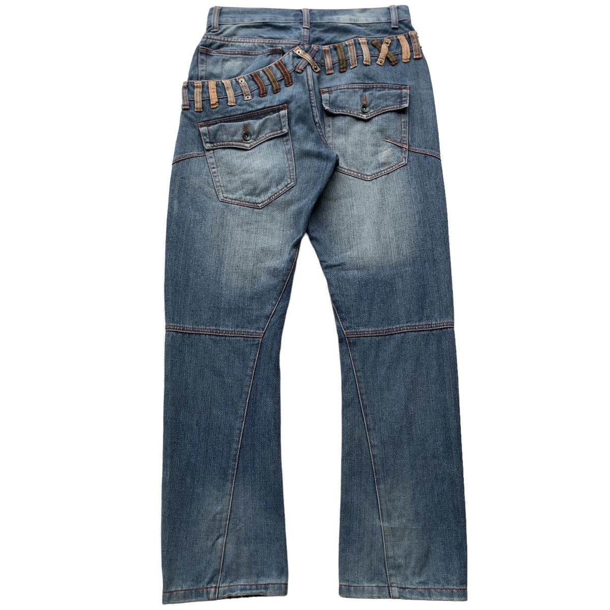 image of 20471120 x Hysteric Glamour Vintage Browny Double Waist Twisted Jeans in Blue Wash (Size 30)