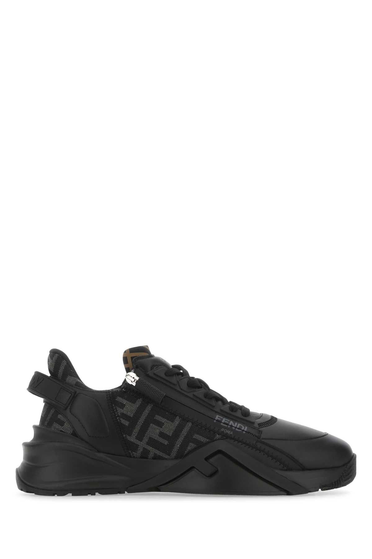 Fendi Multicolor Leather And Fabric Flow Sneakers Size US 7.5 / EU 40-41 - 1 Thumbnail