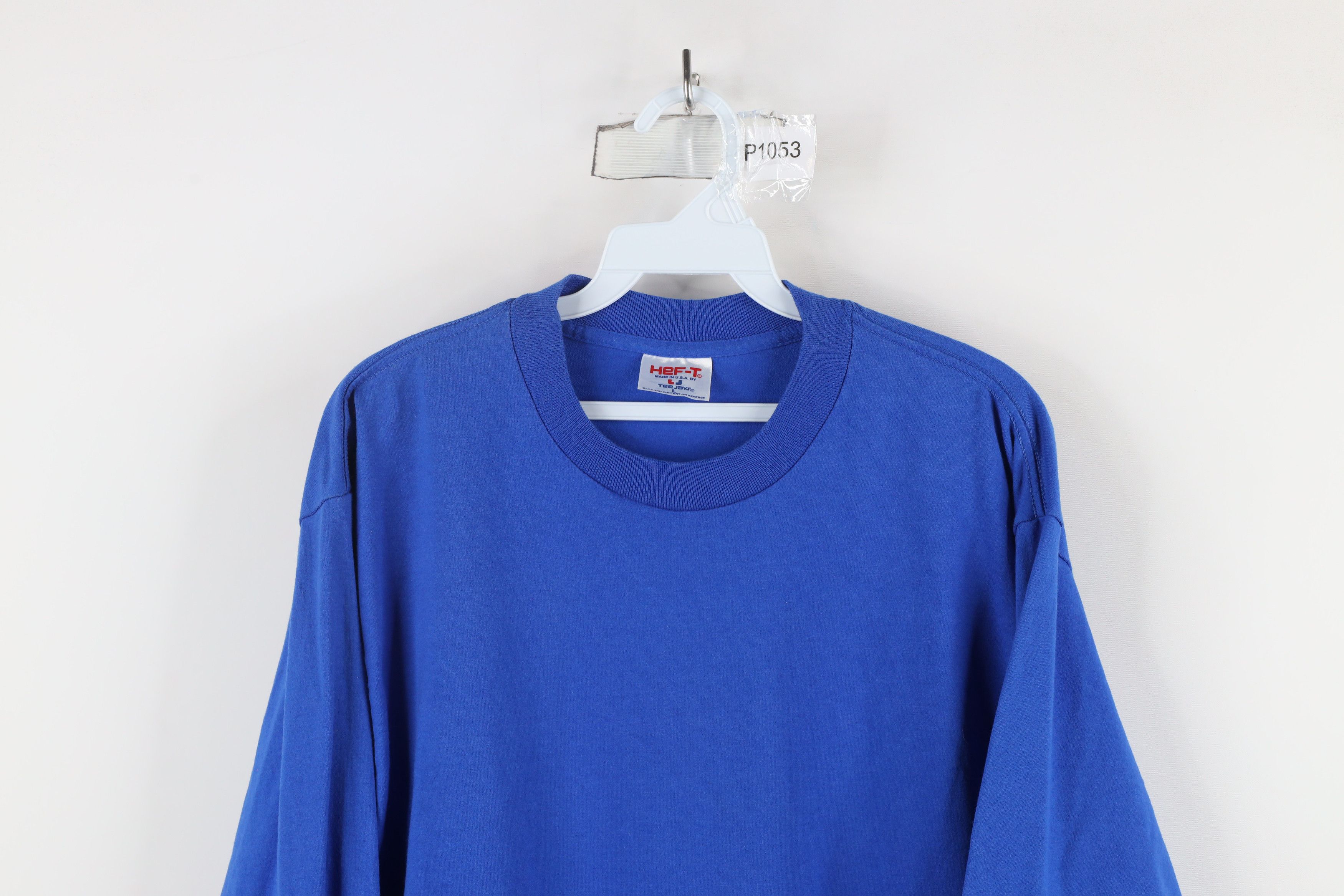 Vintage Vintage 90s Streetwear Long Sleeve T-Shirt Blue Cotton USA Size US L / EU 52-54 / 3 - 2 Thumbnail