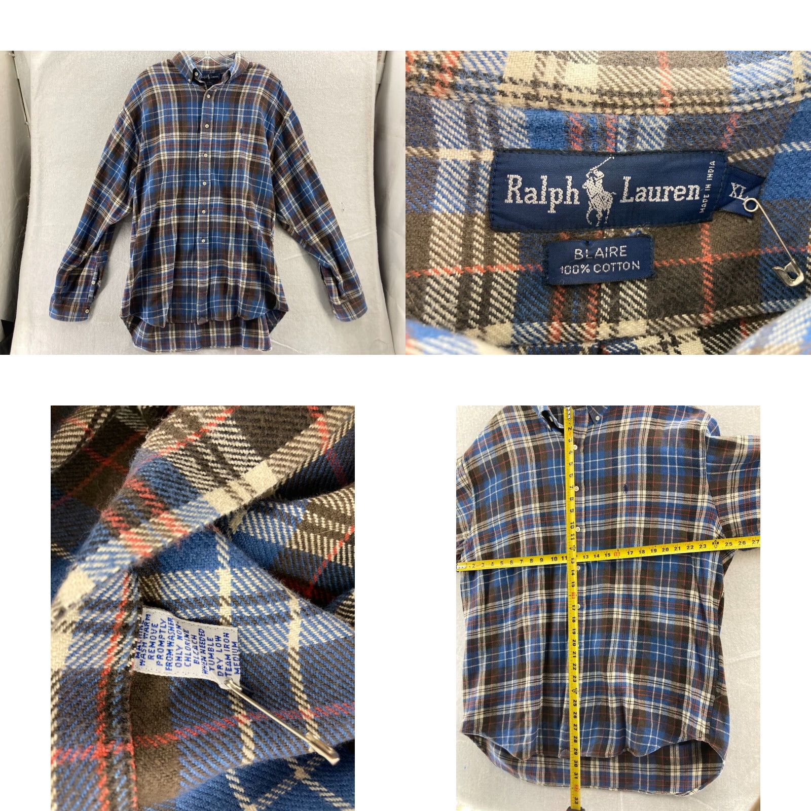 Ralph Lauren Ralph Lauren Plaid Long Sleeve Button Up Shirt Mens XL Multicolor Size US XL / EU 56 / 4 - 2 Thumbnail