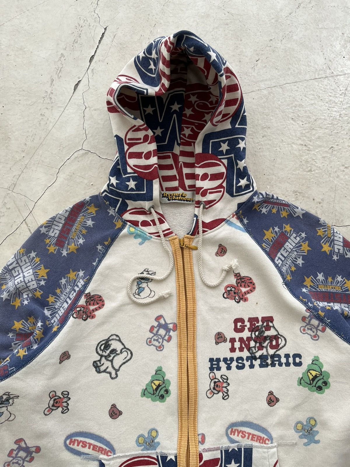 Hysteric Glamour × Vintage Vintage 90s HYSTERIC GLAMOUR Get Into Hysteric AOP Hoodie Size US L / EU 52-54 / 3 - 6 Thumbnail