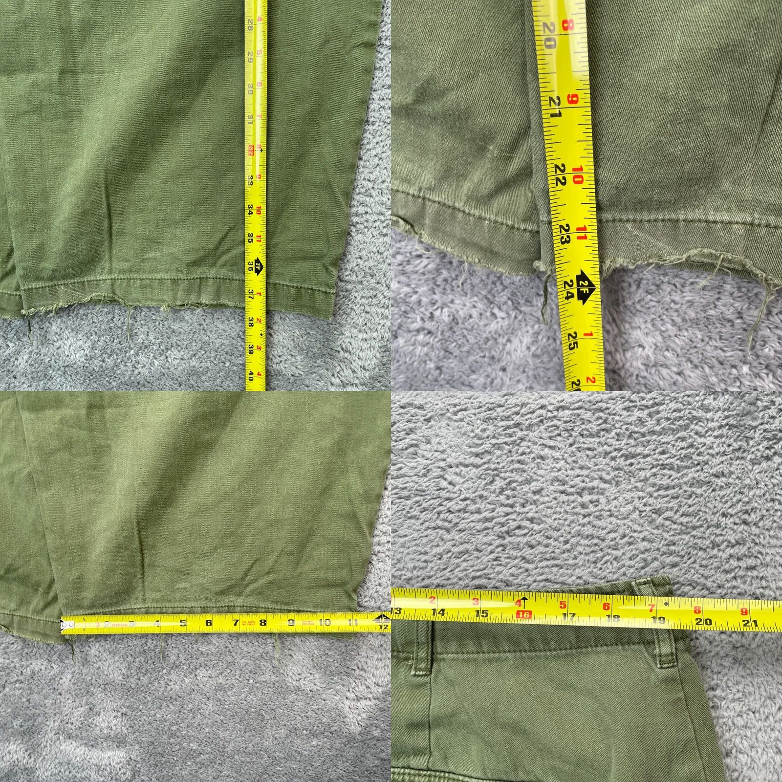 Doublet VINTAGE Baggy Jeans Womens 17 Green y2k Raver Cargo Double Knee Wide Leg Grunge 90s Work Size 27" / US 4 / IT 40 - 8 Thumbnail