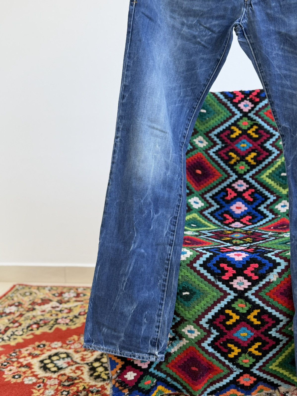 G-Star 00s G Star Tornado Mart Style Buckle Back Washed Denim Jeans Size US 32 / EU 48 - 4 Thumbnail