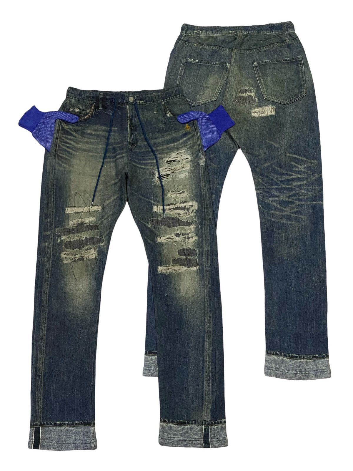 Hysteric Glamour Hysteric Glamour Distress Ripped Style Printed Jogger Pants Size US 30 / EU 46 - 1 Thumbnail