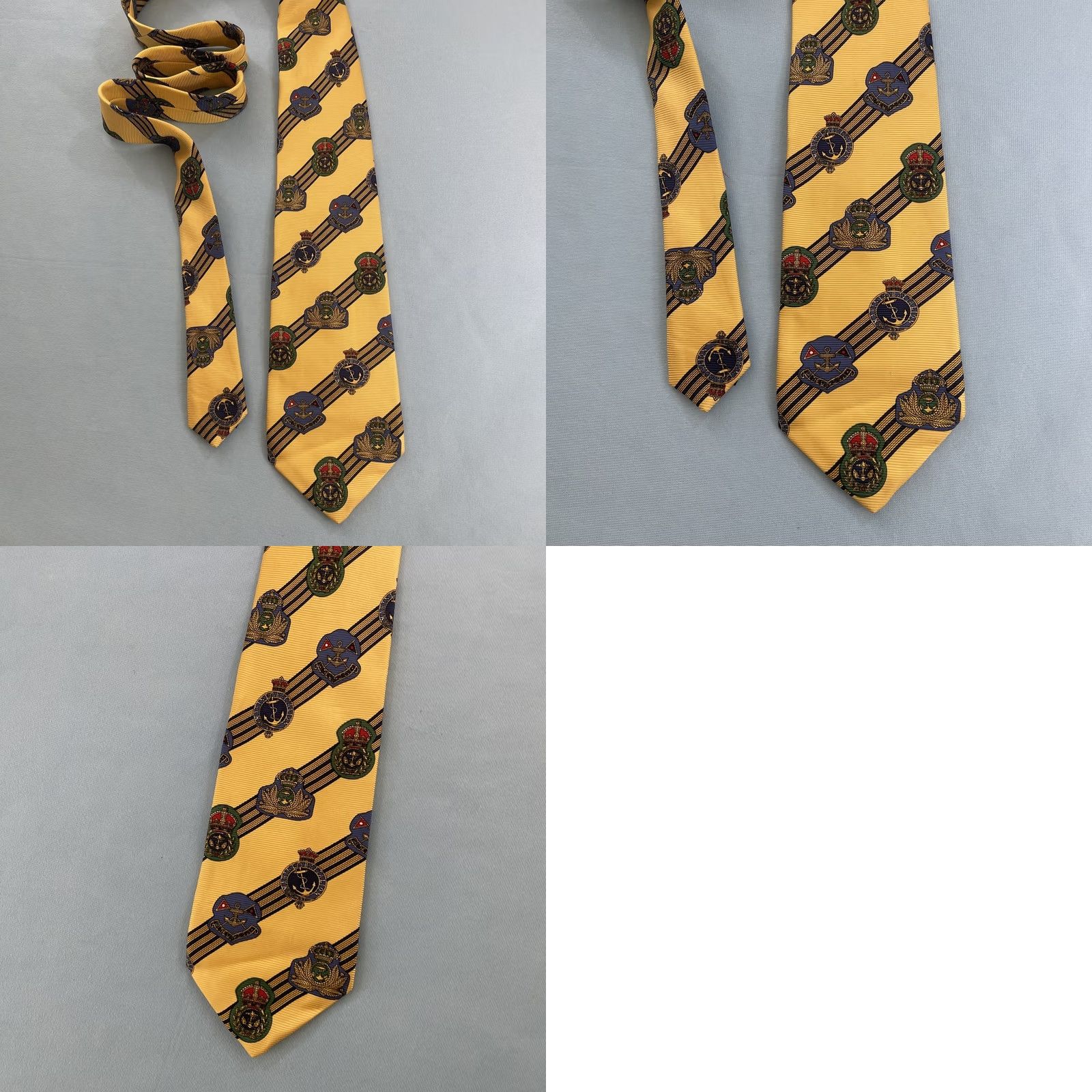 Faconnable VINTAGE Façonnable Silk Tie Yacht Nautical Crest France Yellow Blue Repp Tie 60" Neckwear Men Silk Woven Tie" Size ONE SIZE - 11 Thumbnail