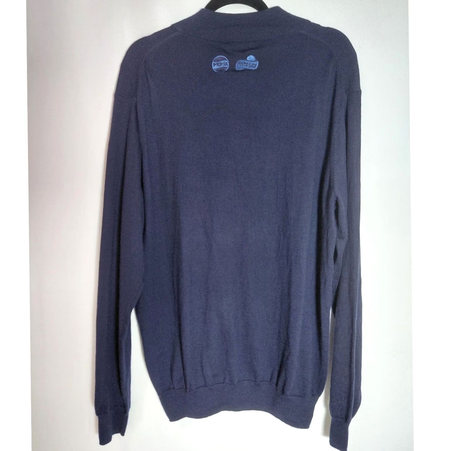 Peter Millar NWT Peter Millar Merino Wool Blend Super Bowl Navy Knit Sweater L Mens Crew Neck Pullover Fashion Sports Winter Casual - Bow Logo Size US L / EU 52-54 / 3 - 2 Thumbnail