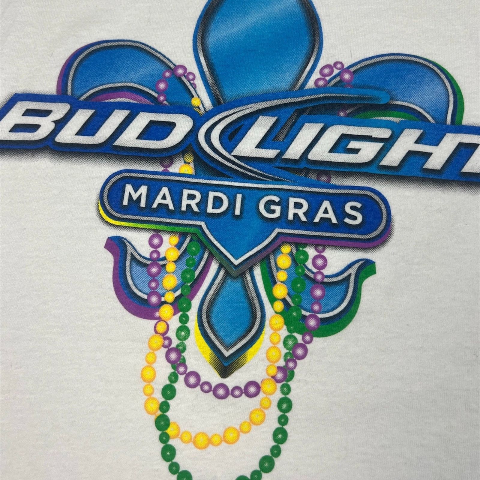 Hanes Mardi Gras Bud Light Promo Tee Size US XL / EU 56 / 4 - 2 Thumbnail