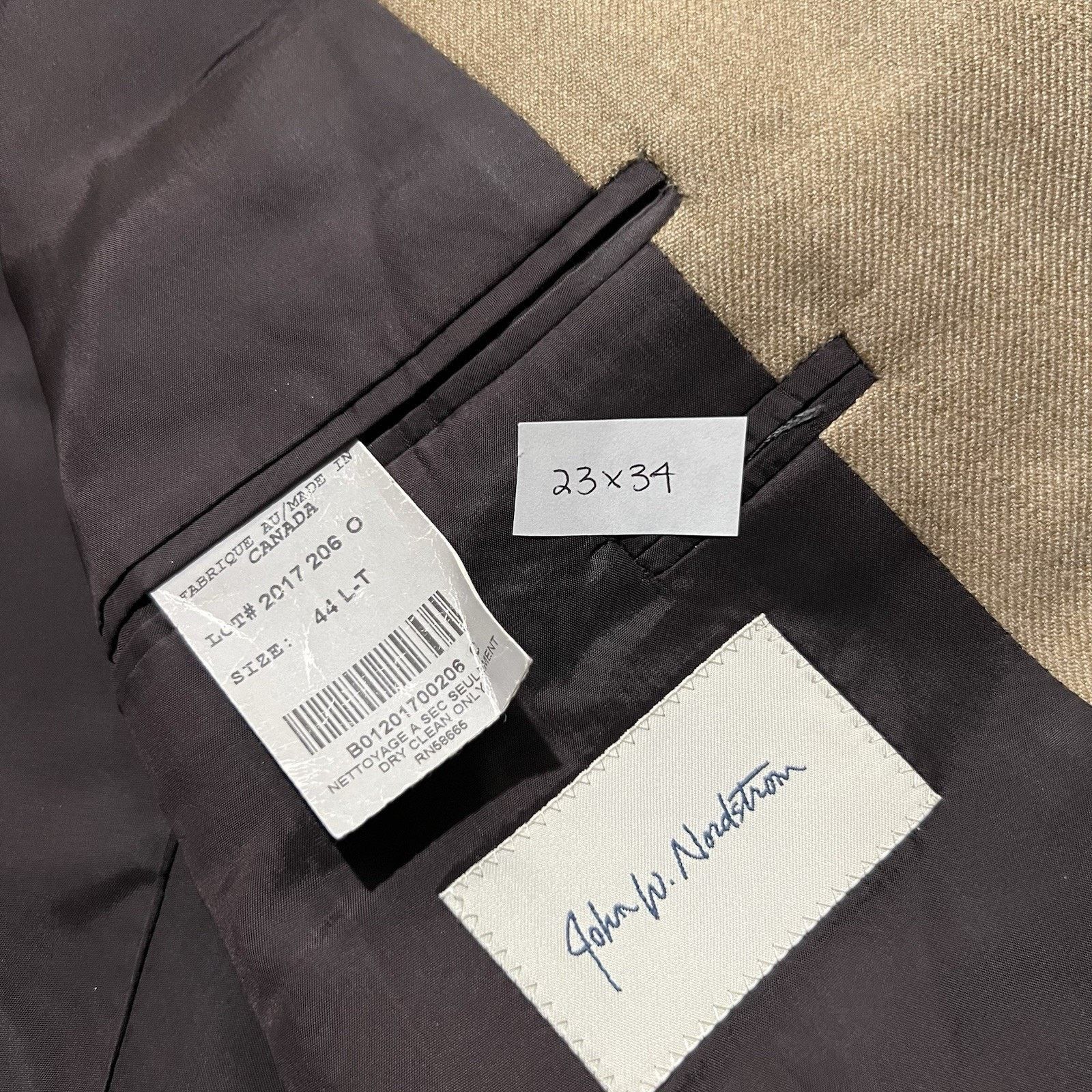 Vintage John W Nordstrom x Loro Piana Pure Cashmere Blazer Jacket Size 44L - 6 Thumbnail