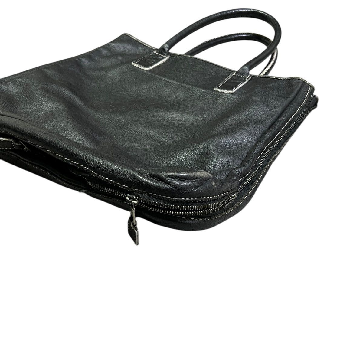 Number (N)ine NUMBER (N)INE 2000's Archive Leather Expandable Tote Bag Size ONE SIZE - 3 Thumbnail