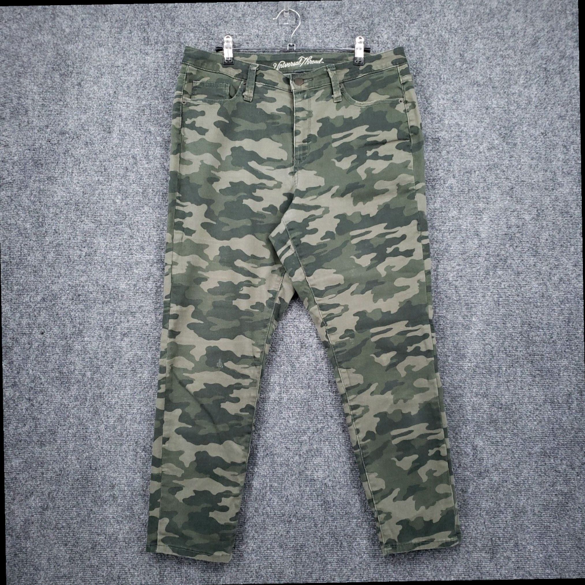 Vintage High Rise Skinny Crop Camo Stretch Green Womens 12 31 Universal Thread Jeans Fashion Grailed