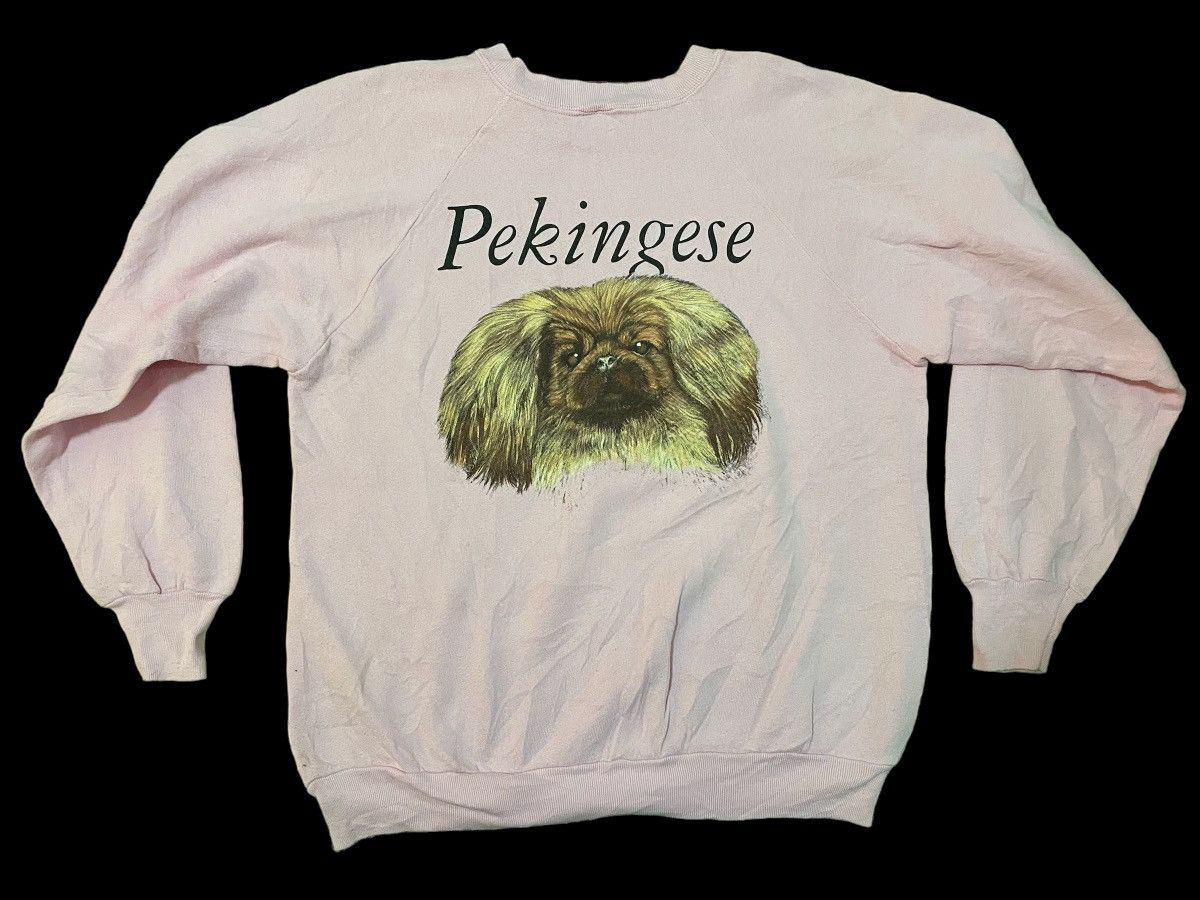 Fruit Of The Loom × Vintage Vintage 90s Papillon Big Logo Sweatshirt Made in Usa 🇺🇸 Size US L / EU 52-54 / 3 - 2 Thumbnail