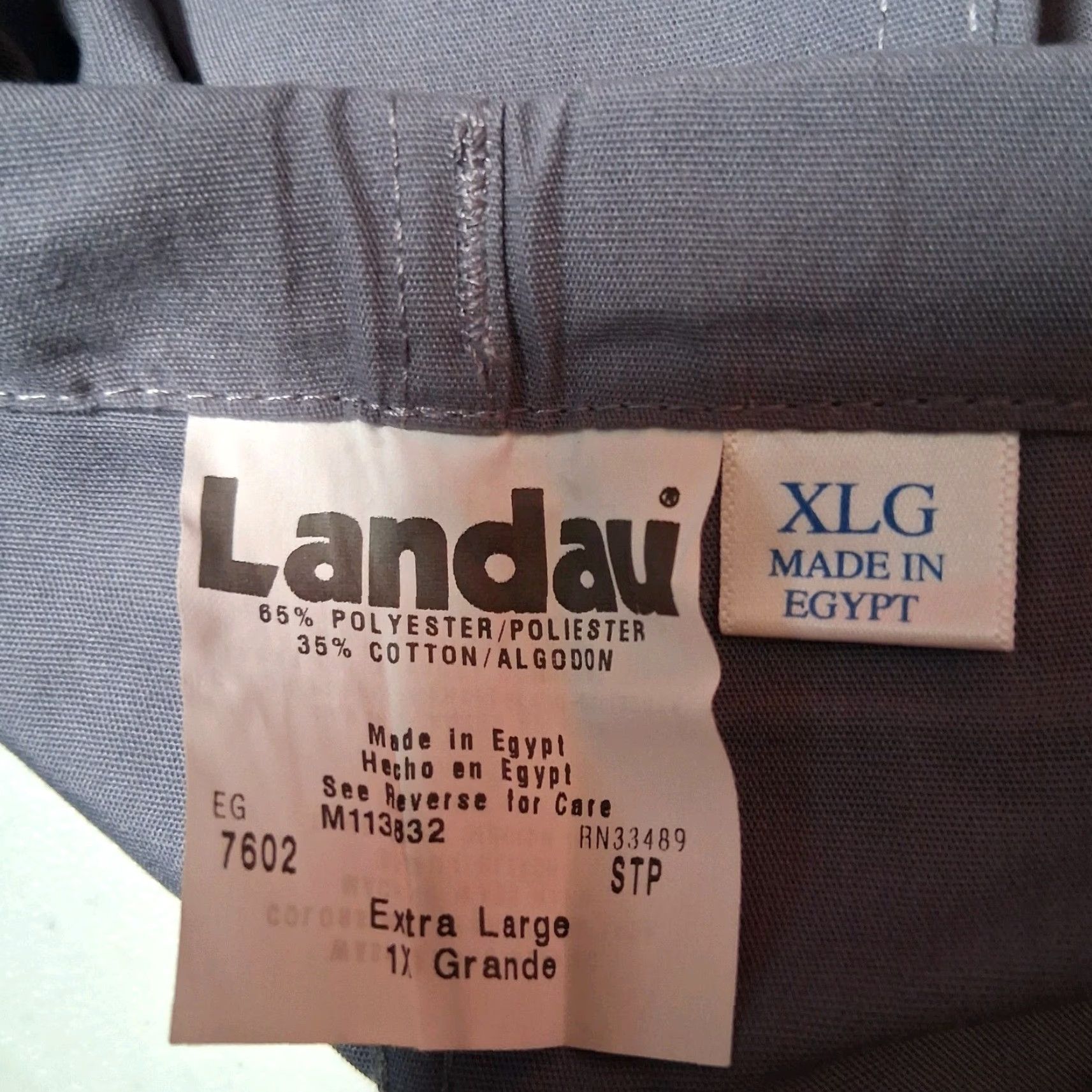 Vintage Landau Scrub Pants Women XL Gray Drawstring Workwear M113832 7602 STP Medical Solid Polyester Cotton Blend Unisex Size US 36 / EU 52 - 5 Thumbnail