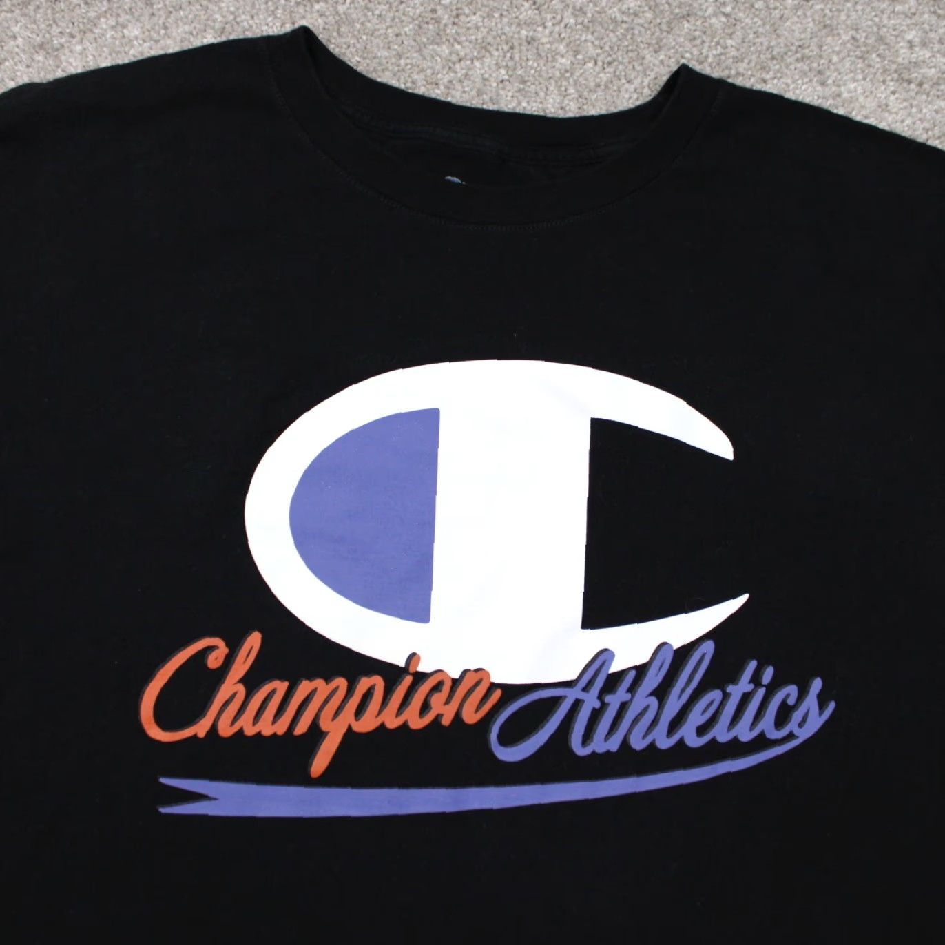 Champion Champion Athletics Shirt Mens 2XB XXL-Big Black Cotton Short Sleeve Pullover Shirt Size US XXL / EU 58 / 5 - 5 Thumbnail