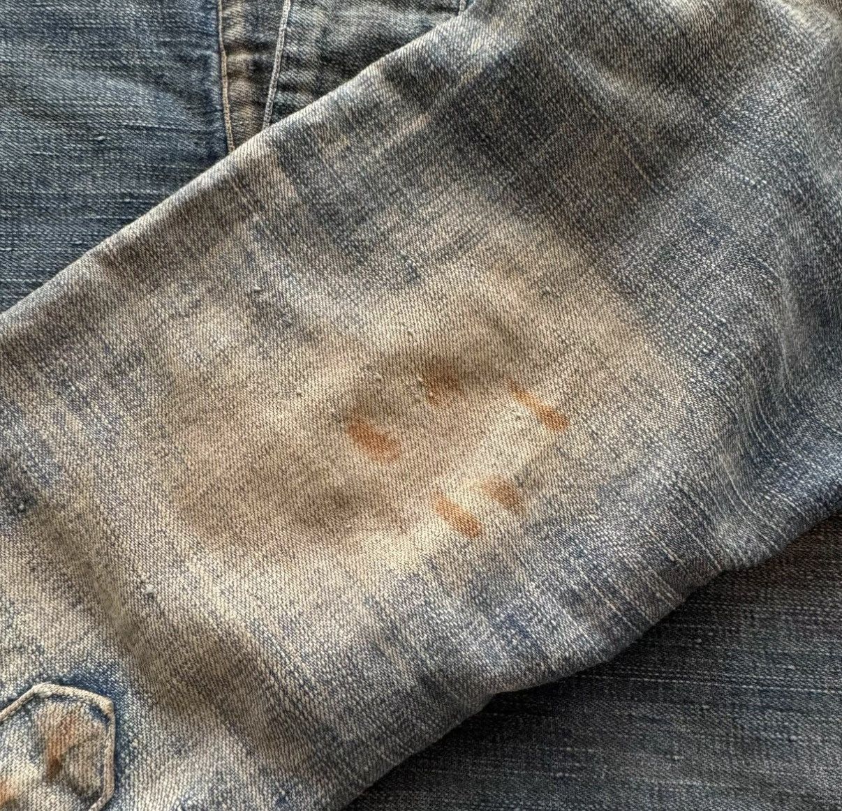RRL Ralph Lauren Mud-Wash Distressed Denim Shirt Ralph Lauren Double RL K22 Size US S / EU 44-46 / 1 - 5 Thumbnail