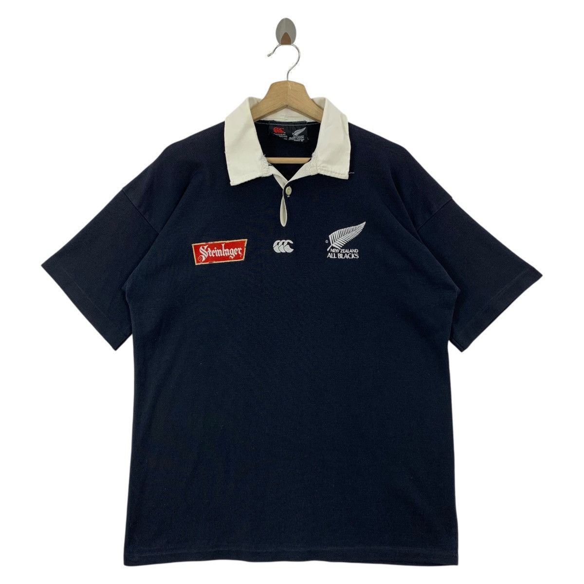 Canterbury of New Zealand × Vintage Vintage CANTERBURY Steinlager black polo tees Size US M / EU 48-50 / 2 - 1 Thumbnail