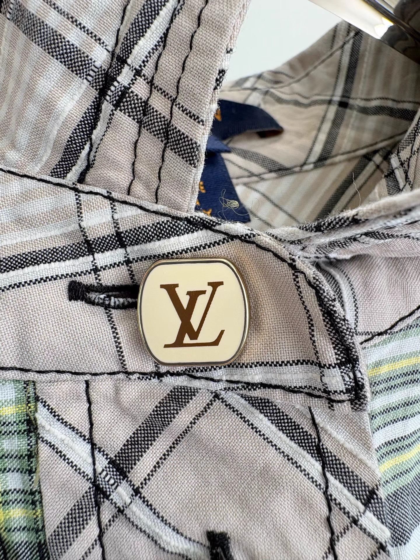 Louis Vuitton LV Green Check Long Sleeve Shirt K1 Size S / US 4 / IT 40 - 3 Thumbnail