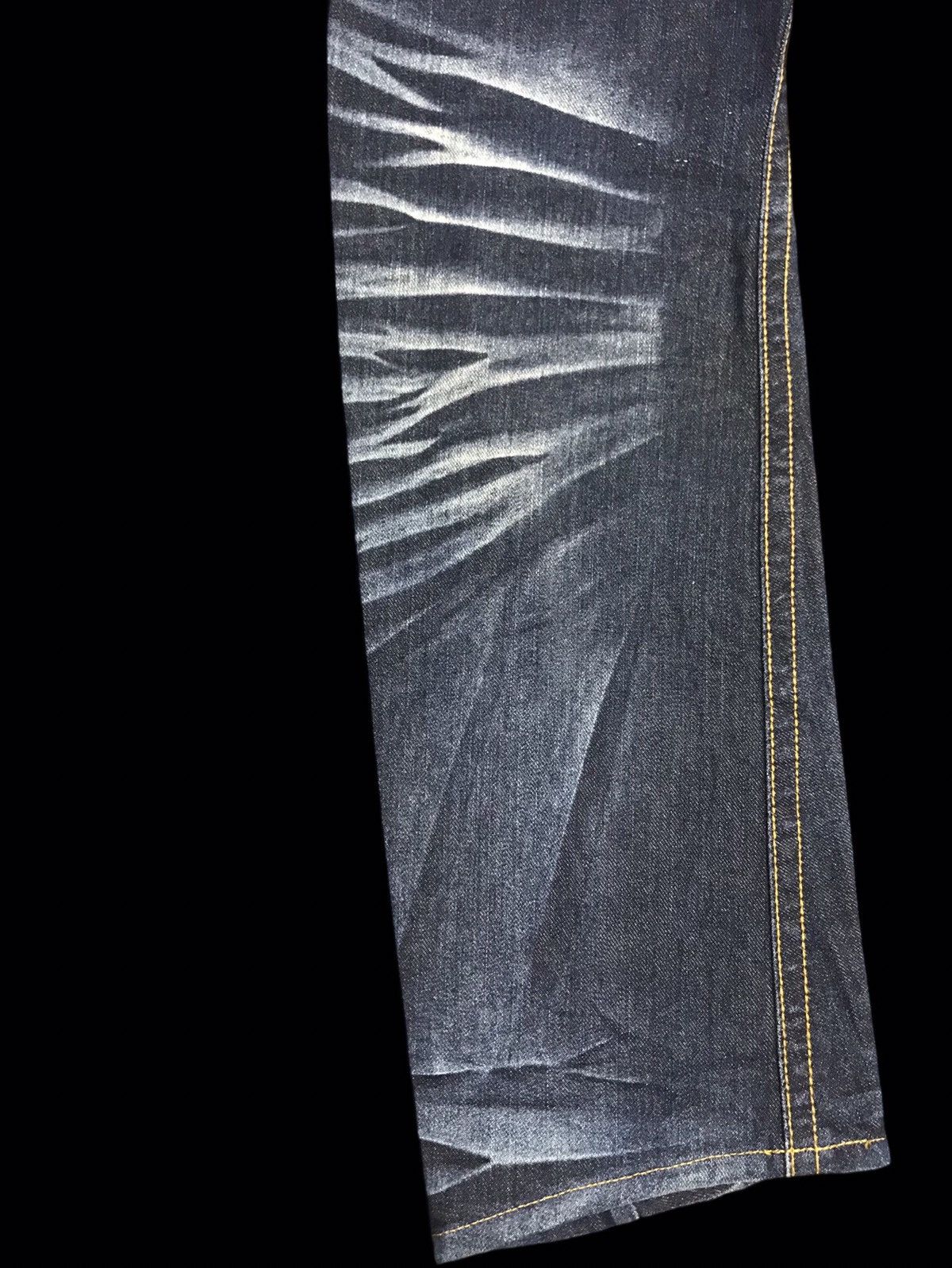 Designer × Japanese Brand × Morgan Homme 💥DENIM ART💥MORGAN HOMME SICK DOPE FADES CURVED DENIM F173 Size US 31 - 15 Thumbnail