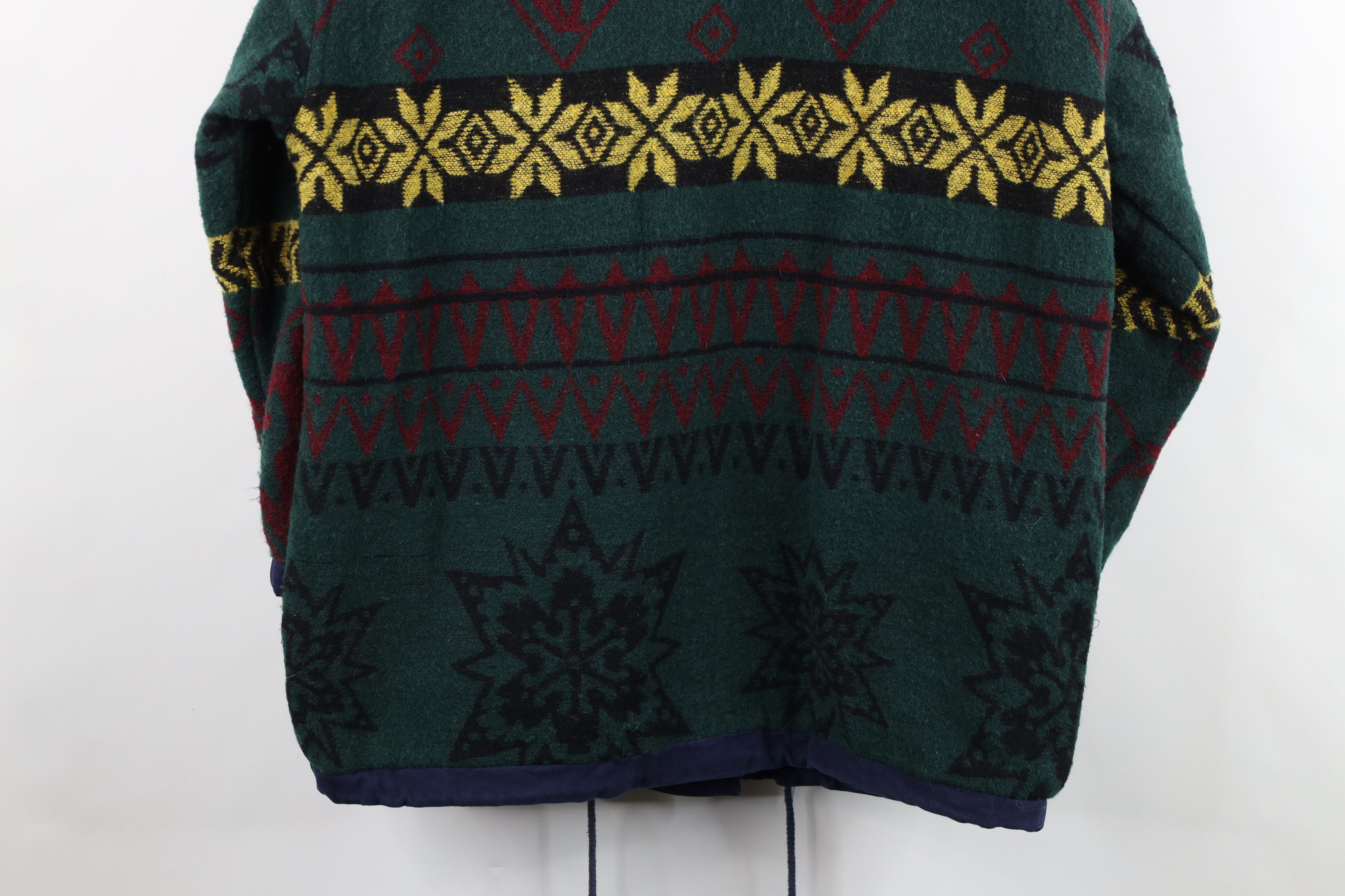 Vintage Vintage 90s Streetwear Reversible Fair Isle Canvas Jacket Size US S / EU 44-46 / 1 - 10 Thumbnail