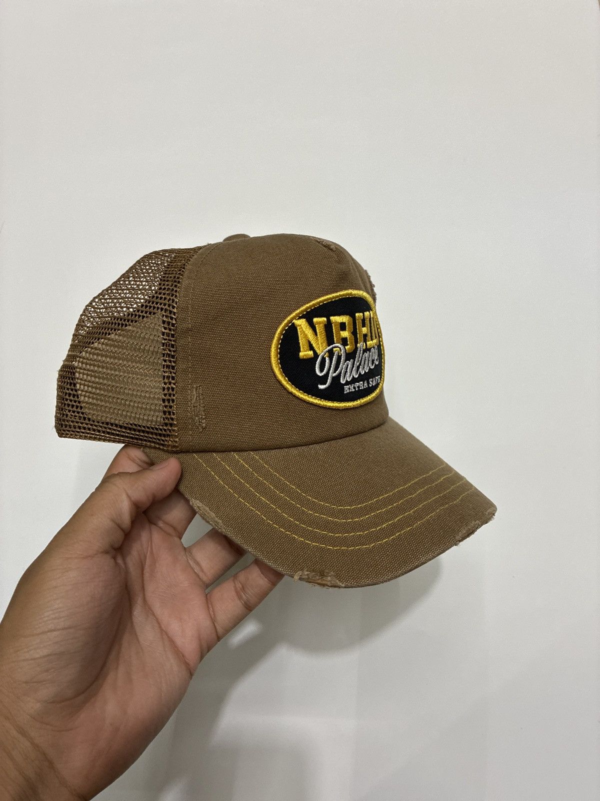 帽子 PALACE x NEIGHBORHOOD Mesh Trucker Palace x Neighborhood Mesh Trucker Tan Canvas Men's - FW25 - US