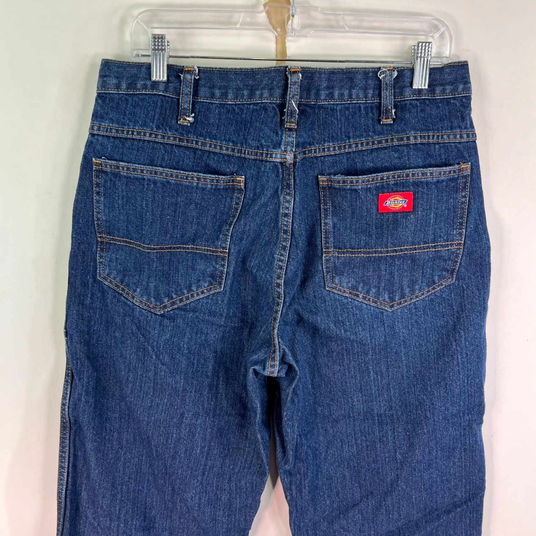 Dickies VINTAGE Dickies 90s Distressed Denim Jeans Mens Size 33 x 32 Blue Regular Fit Size US 33 - 7 Thumbnail