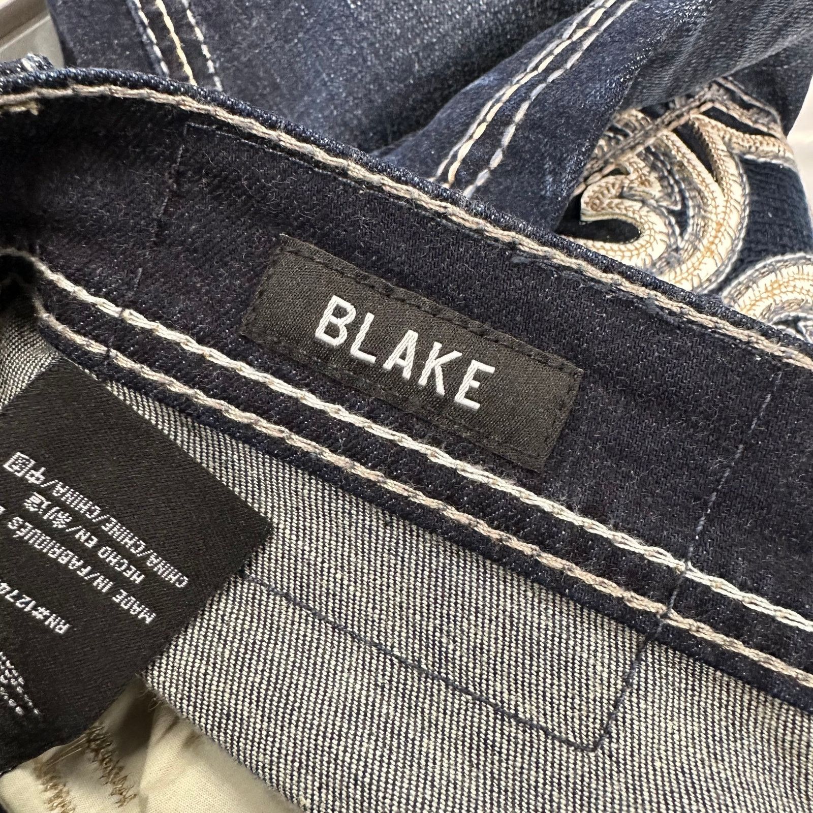 Affliction New Affliction Blake Baron Straight Denim Jeans size 34 B20 Size US 34 / EU 50 - 7 Thumbnail