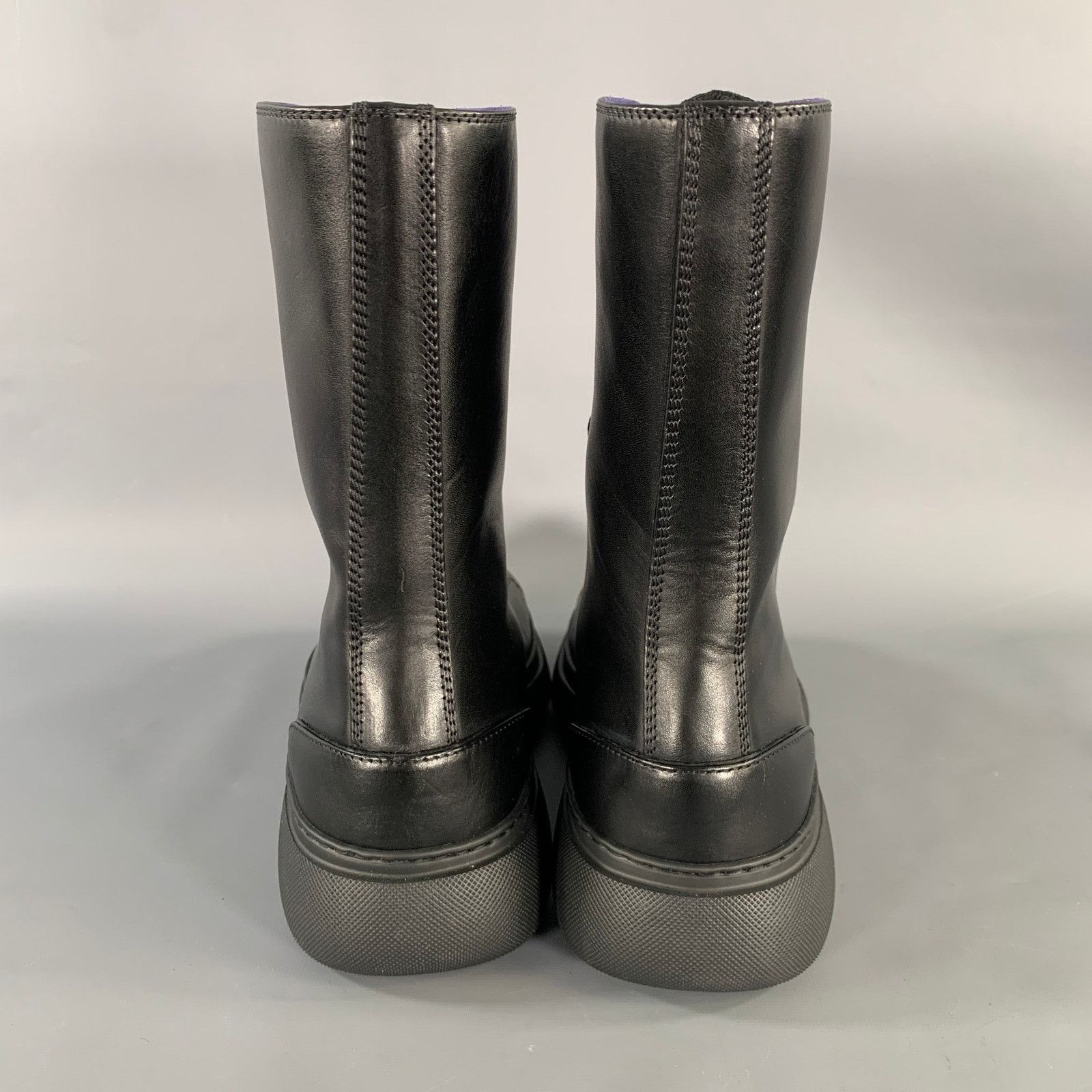 Burberry BURBERRY Size 10 Black Leather Lace Up Boots Size US 10 / EU 43 - 4 Thumbnail