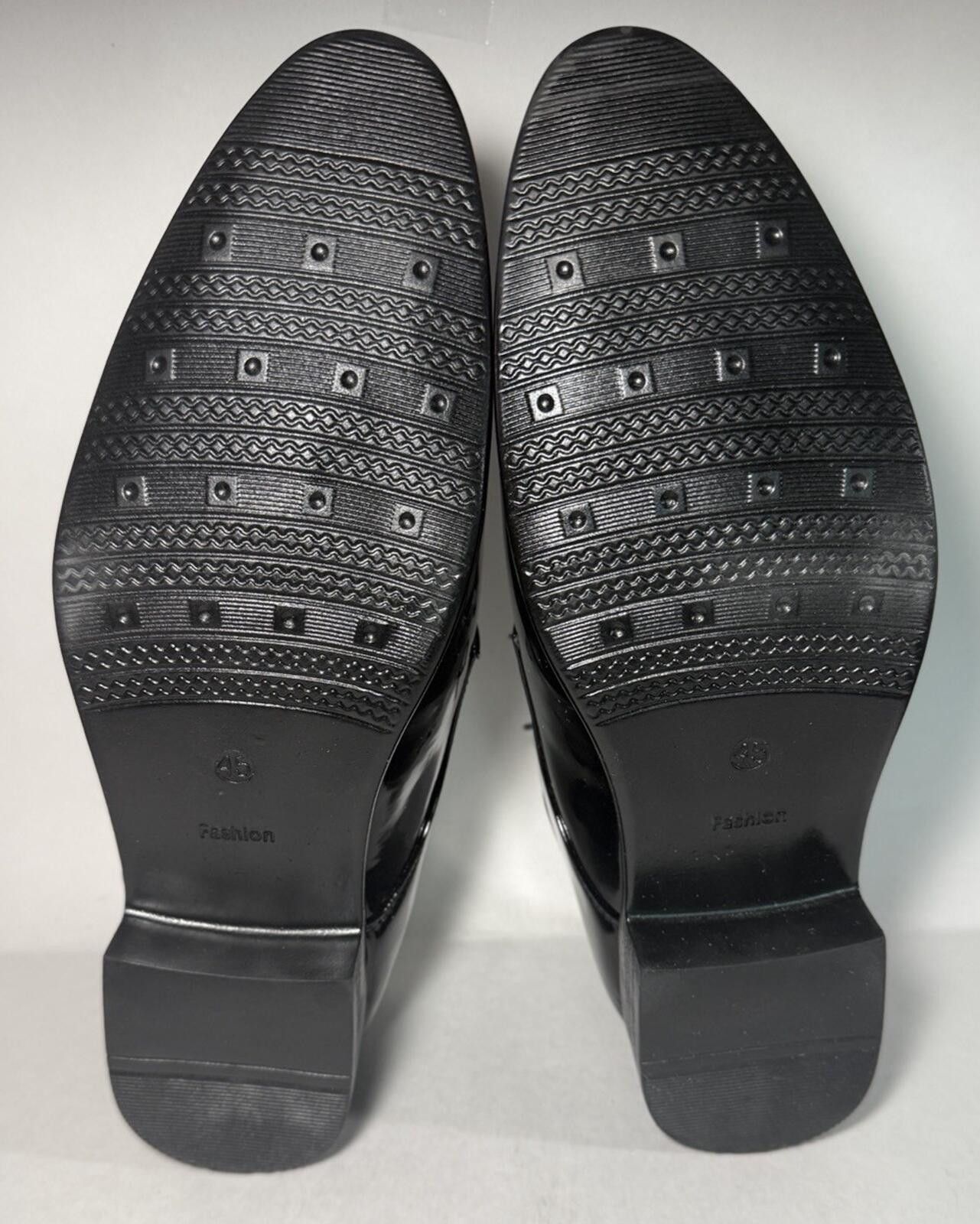 Other Mens Fashion Derby Dress Shoes Pointed Toe Lace Up Black Size US 11.5 / EU 44-45 - 5 Thumbnail