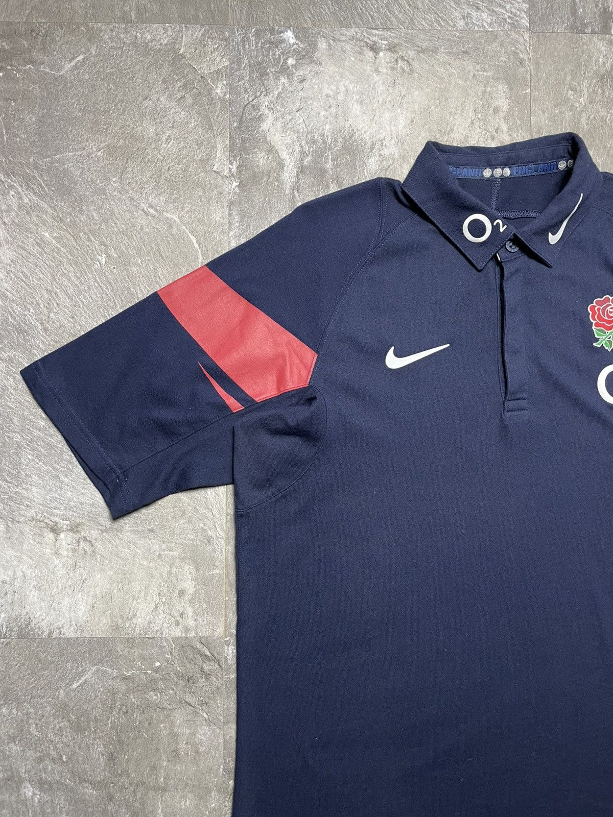 Nike 00’s Nike Rugby Polo Tee England Swoosh Logo Retro Y2k Rare Size US L / EU 52-54 / 3 - 2 Thumbnail