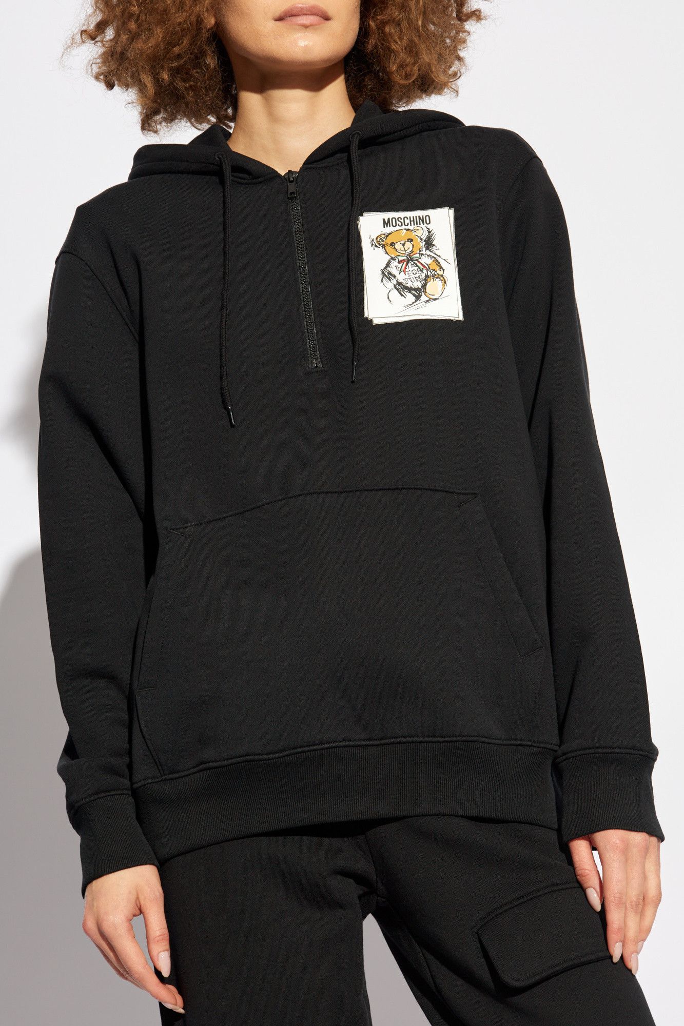 Moschino o1s22i1n0824 Teddy Bear Hoodie in Black Size L / US 10 / IT 46 - 3 Thumbnail