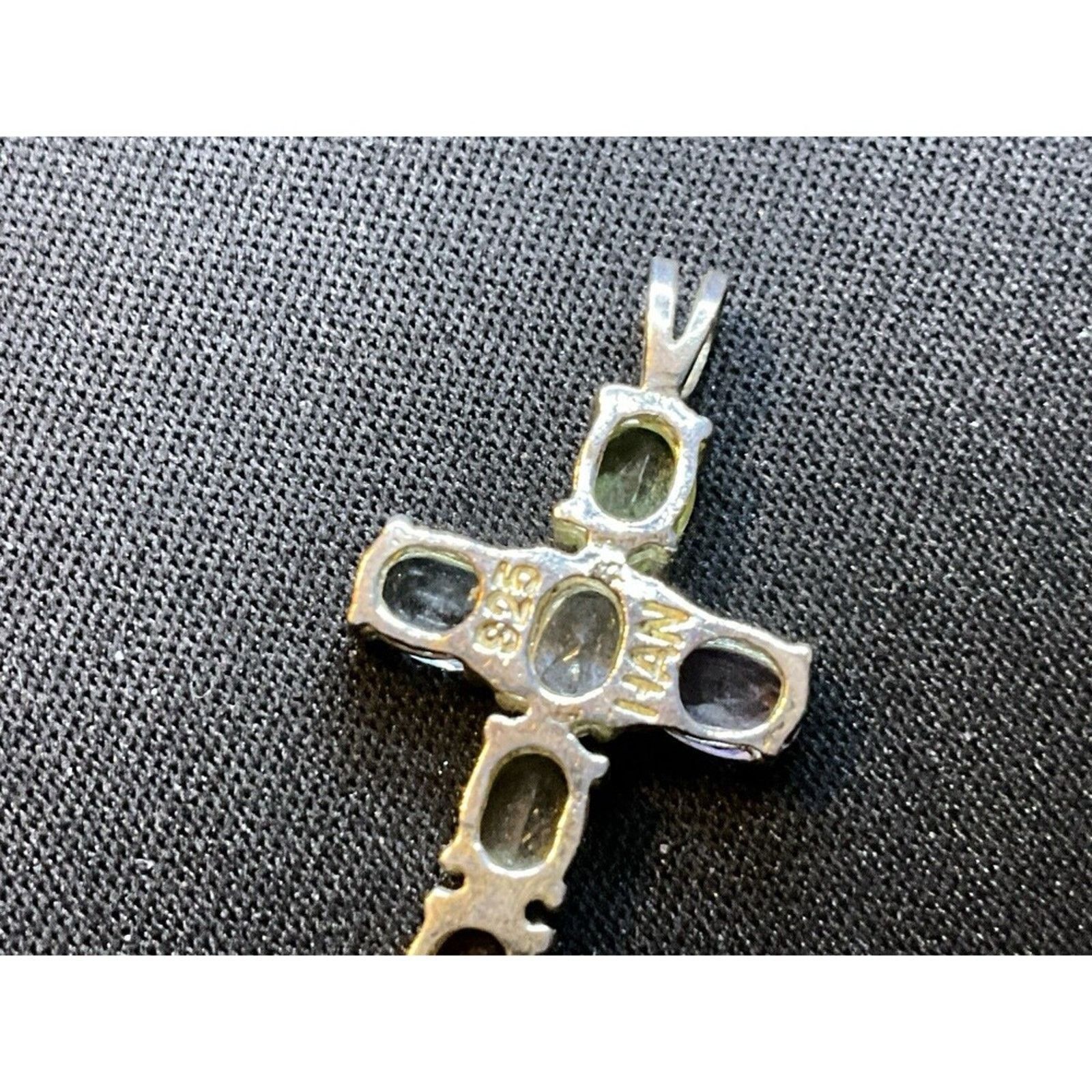 Other 925 Silver Citrine Topaz Perido Amethyst Garnet Cross Size ONE SIZE - 4 Thumbnail