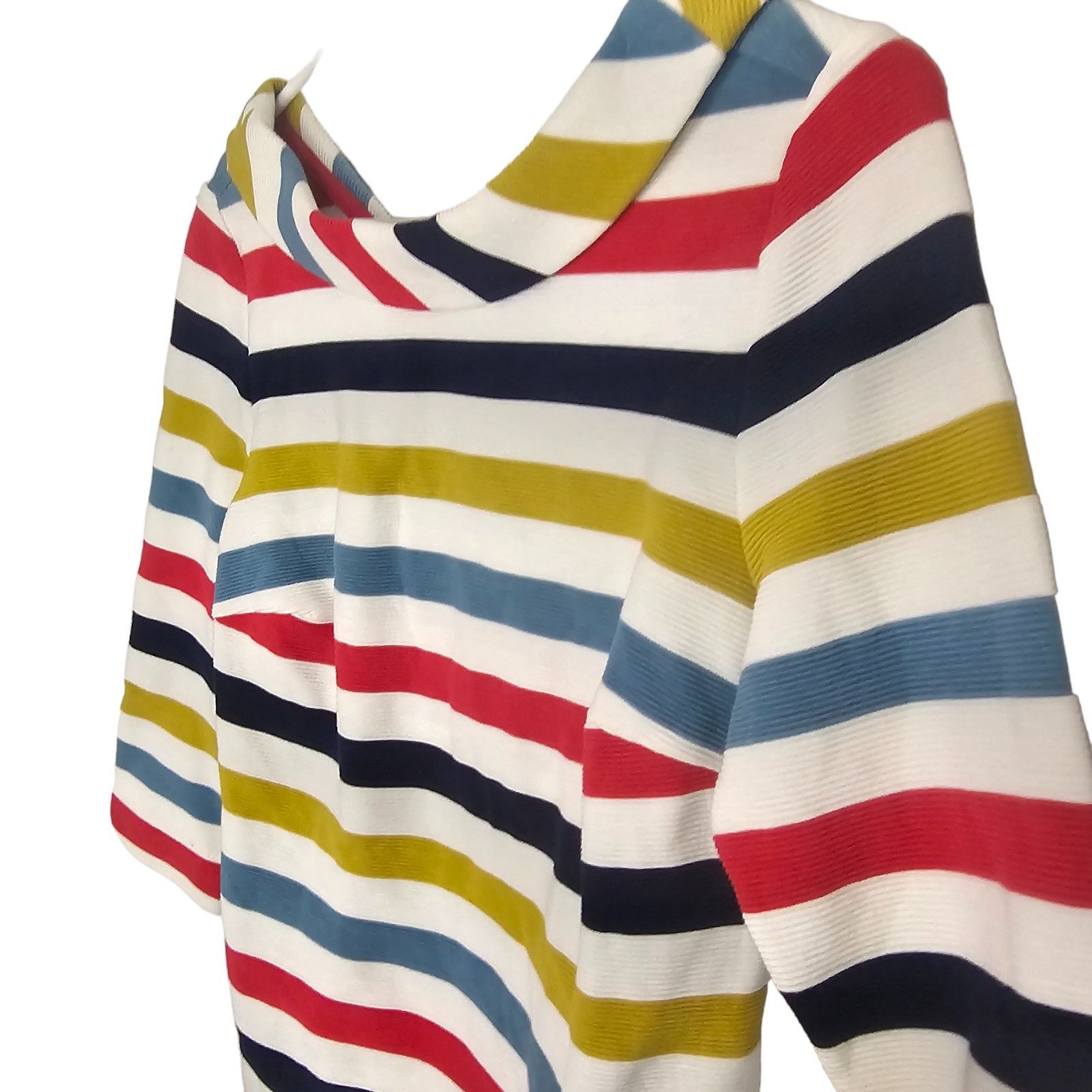 Boden Boden Womens Sarah Ponte Ottoman Rainbow Striped Top Preppy Size S / US 4 / IT 40 - 6 Thumbnail