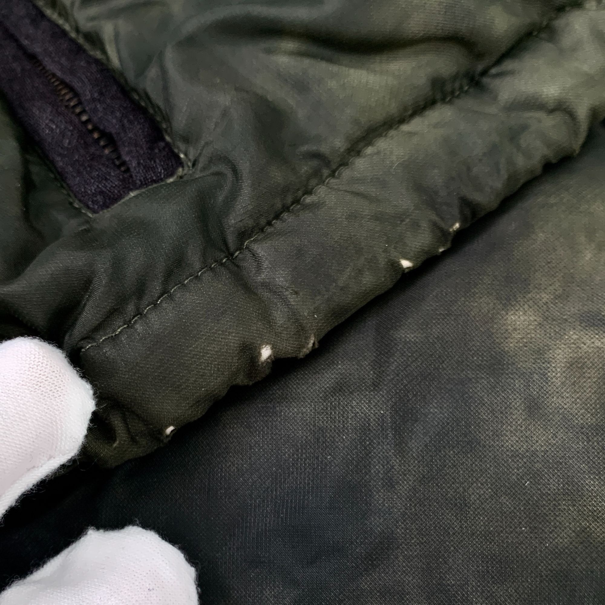 Bottega Veneta Bottega Veneta Green Tie-Dye Puffer Jacket With Ribbed Colla Size US M / EU 48-50 / 2 - 5 Thumbnail