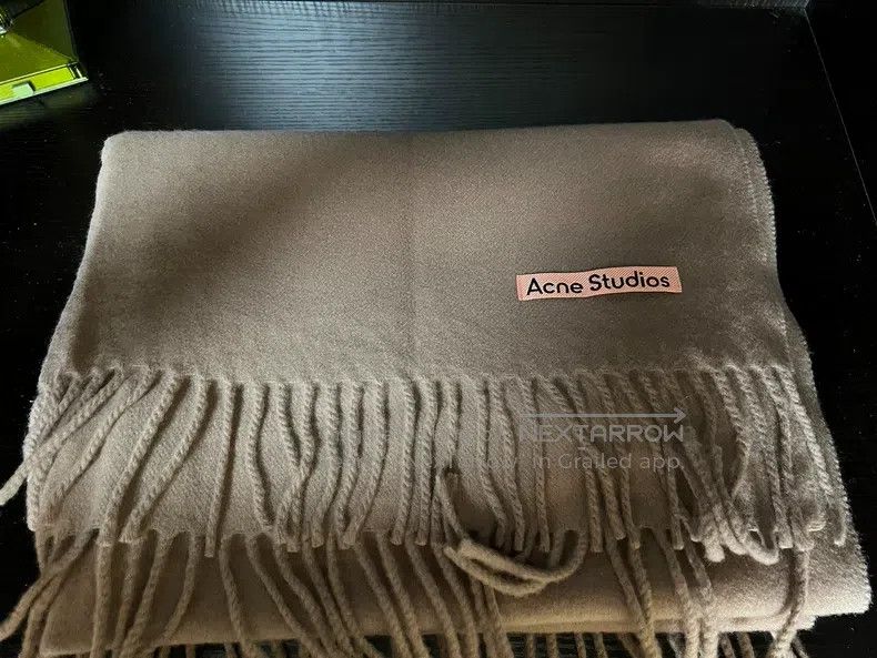 Acne Studios Acne Studios Brown Fringe Scarf - 100% Pure Wool Size ONE SIZE - 5 Thumbnail