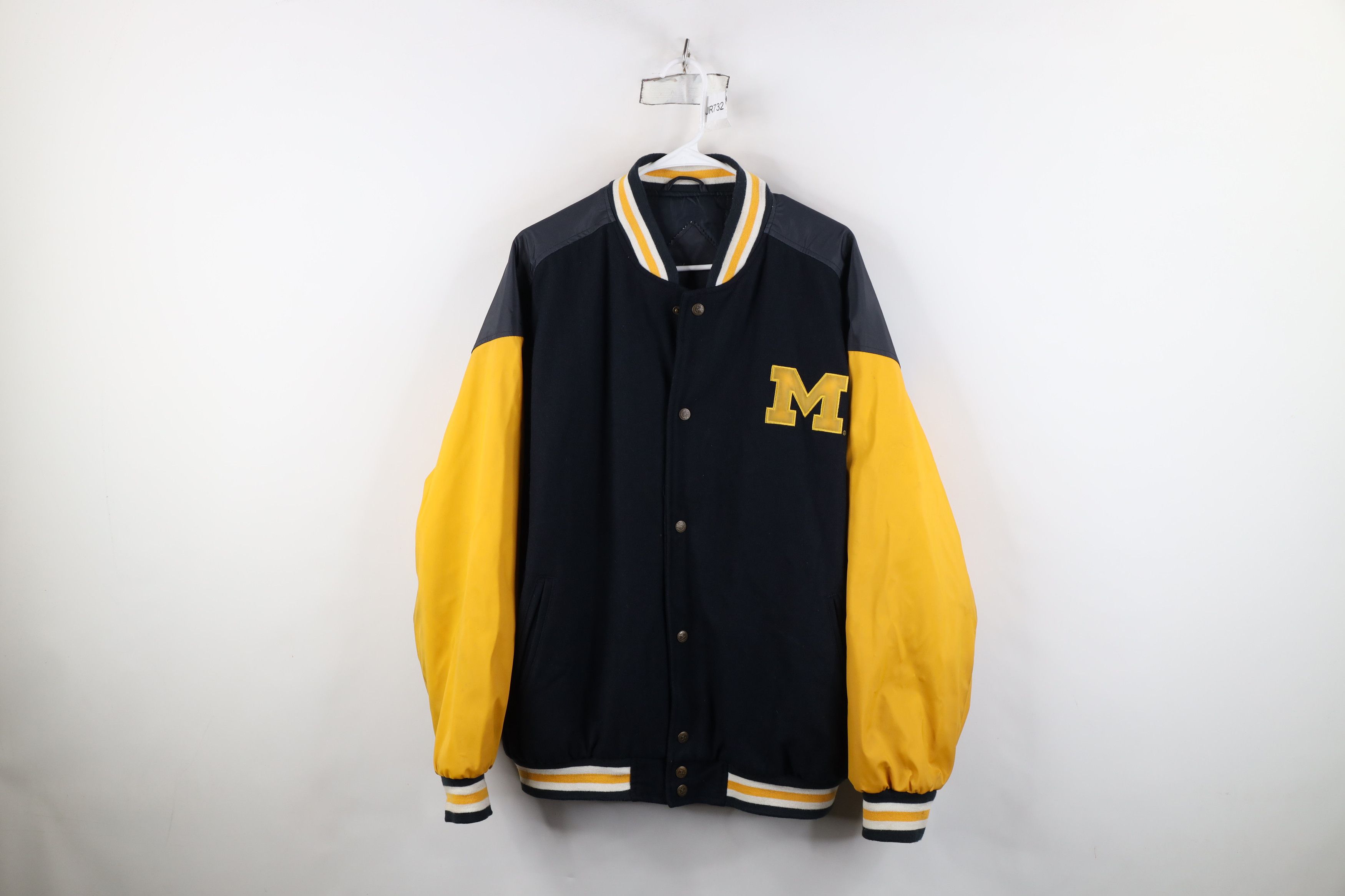 Vintage Vintage 90s Y2K Reversible University of Michigan Jacket Size US XXL / EU 58 / 5 - 1 Thumbnail
