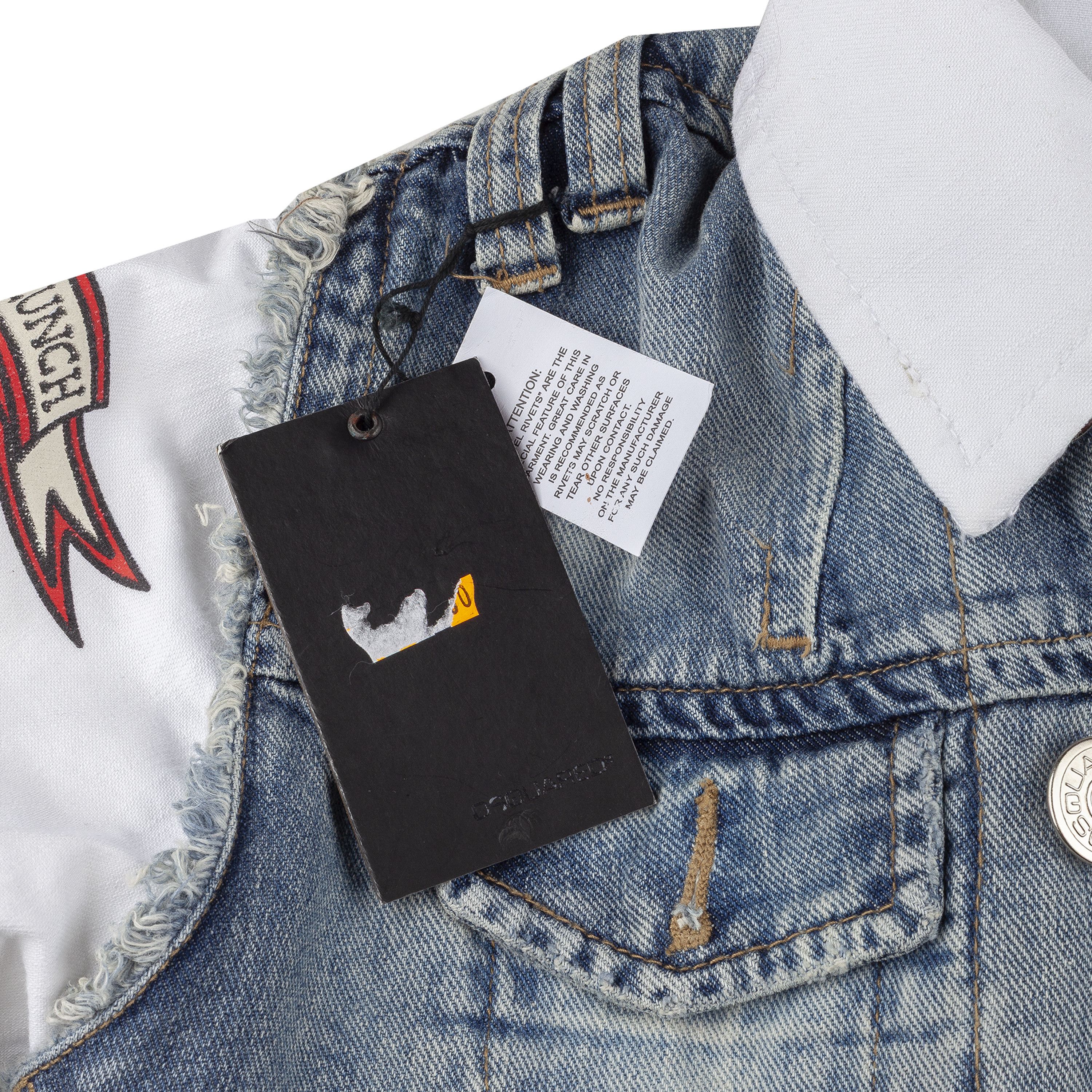 Dsquared2 DSQUARED2 Tattoo Print Detachable Jacket with Denim Vest Size US M / EU 48-50 / 2 - 12 Thumbnail