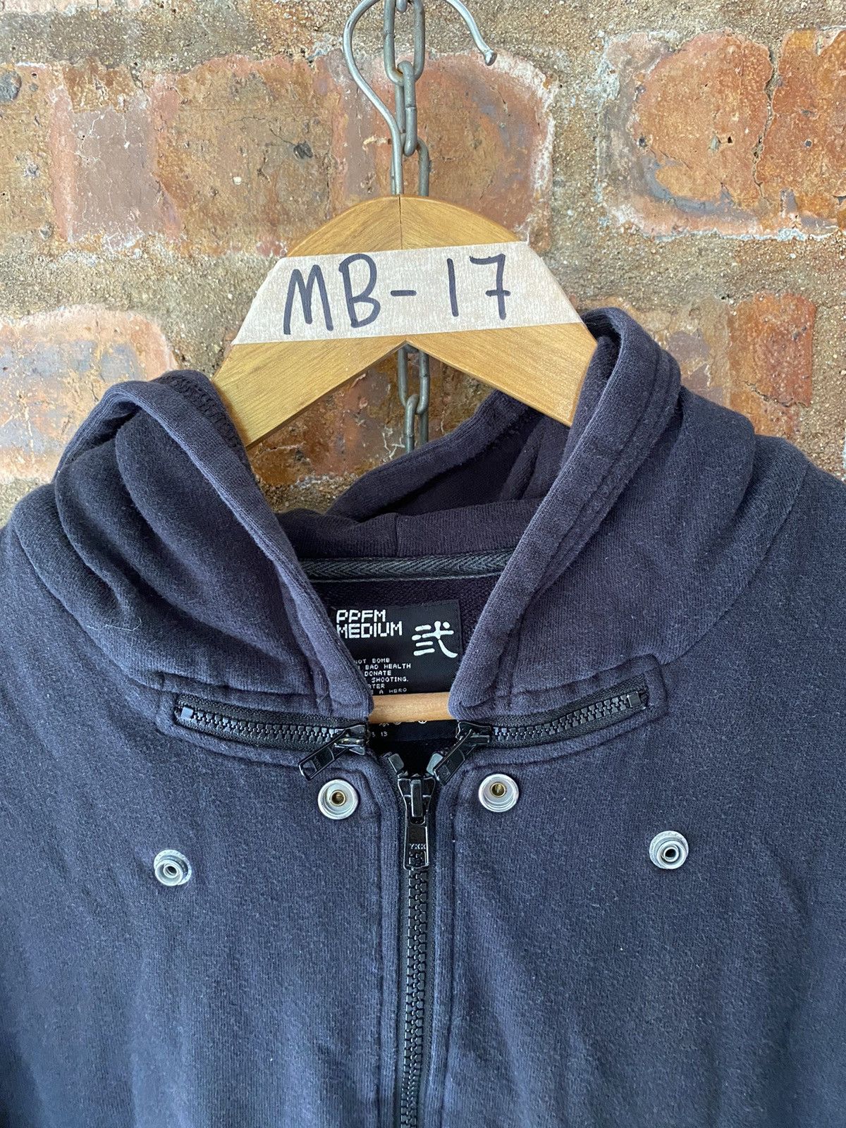 PPFM 2000s PPFM Zipper button colar hoodie Size US S / EU 44-46 / 1 - 5 Thumbnail