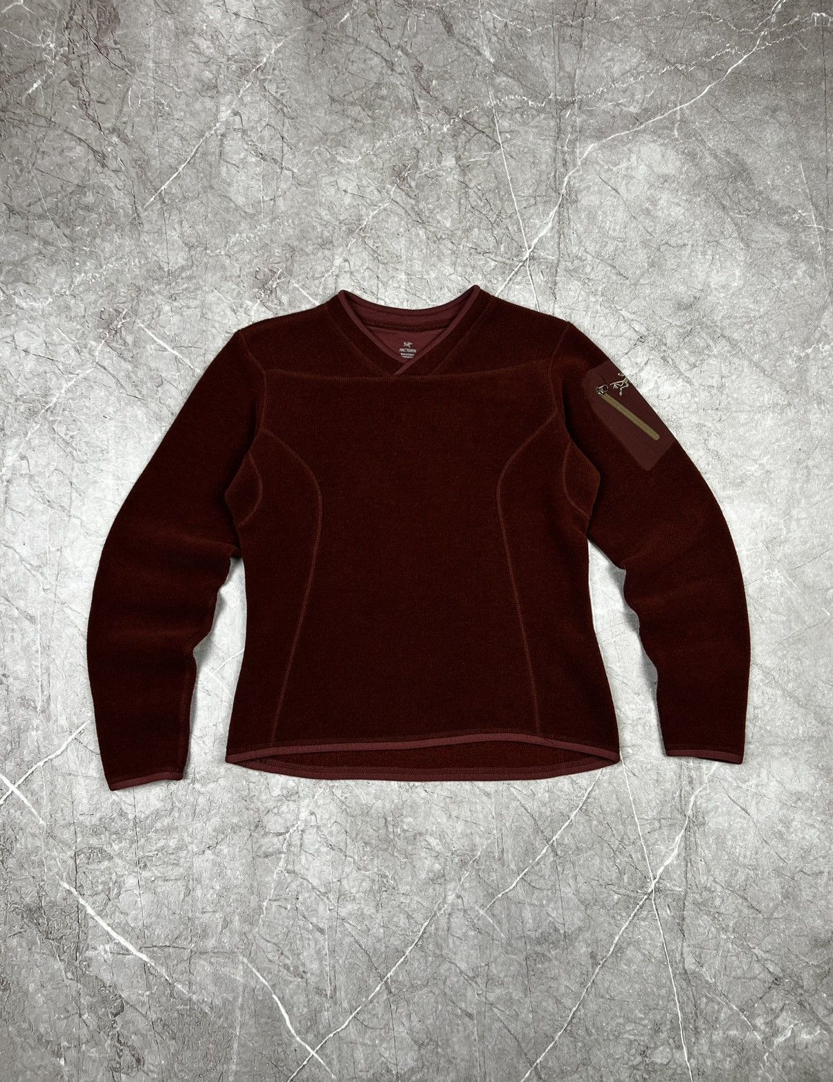 Arc'teryx Vintage Arctery Polartec Fleece Burgundy Pullover Size S / US 4 / IT 40 - 2 Thumbnail