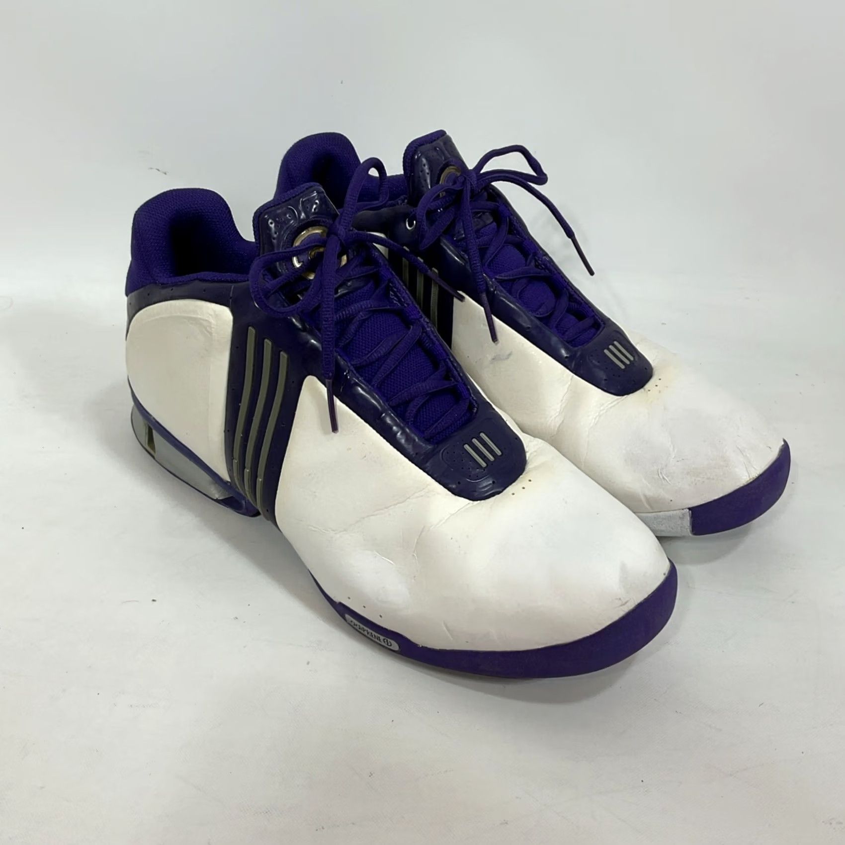 Adidas adidas A3 Garnett KG 1 Sneaker Mens 14 White Red Silver Leather Adiprene Basketball Vintage 2003 Size US 14 / EU 47 - 5 Thumbnail