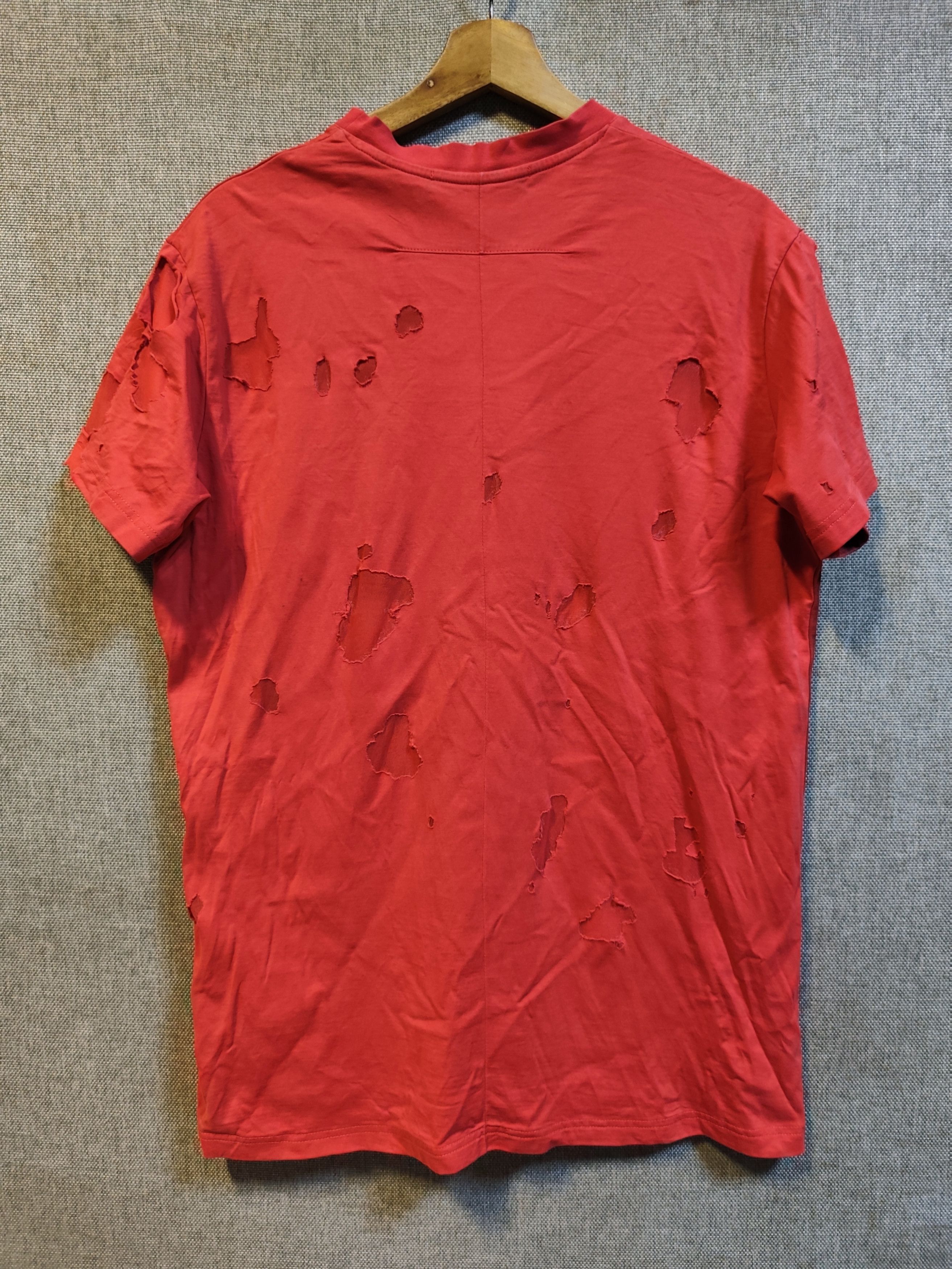 Givenchy Givenchy Rottweiler Red Distressed Tee Size US M / EU 48-50 / 2 - 2 Thumbnail