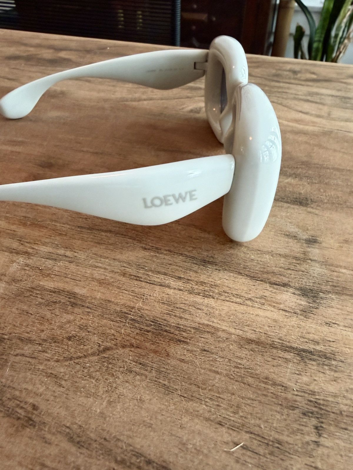 Loewe Loewe Inflated Oversized Square Sunglasses – White Size ONE SIZE - 6 Thumbnail