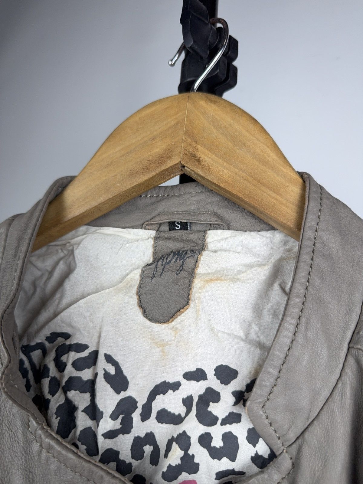 Leather Leather Biker Moto Punk Gipsy Jacket Beige Slim Moto Women S Size S / US 4 / IT 40 - 19 Thumbnail