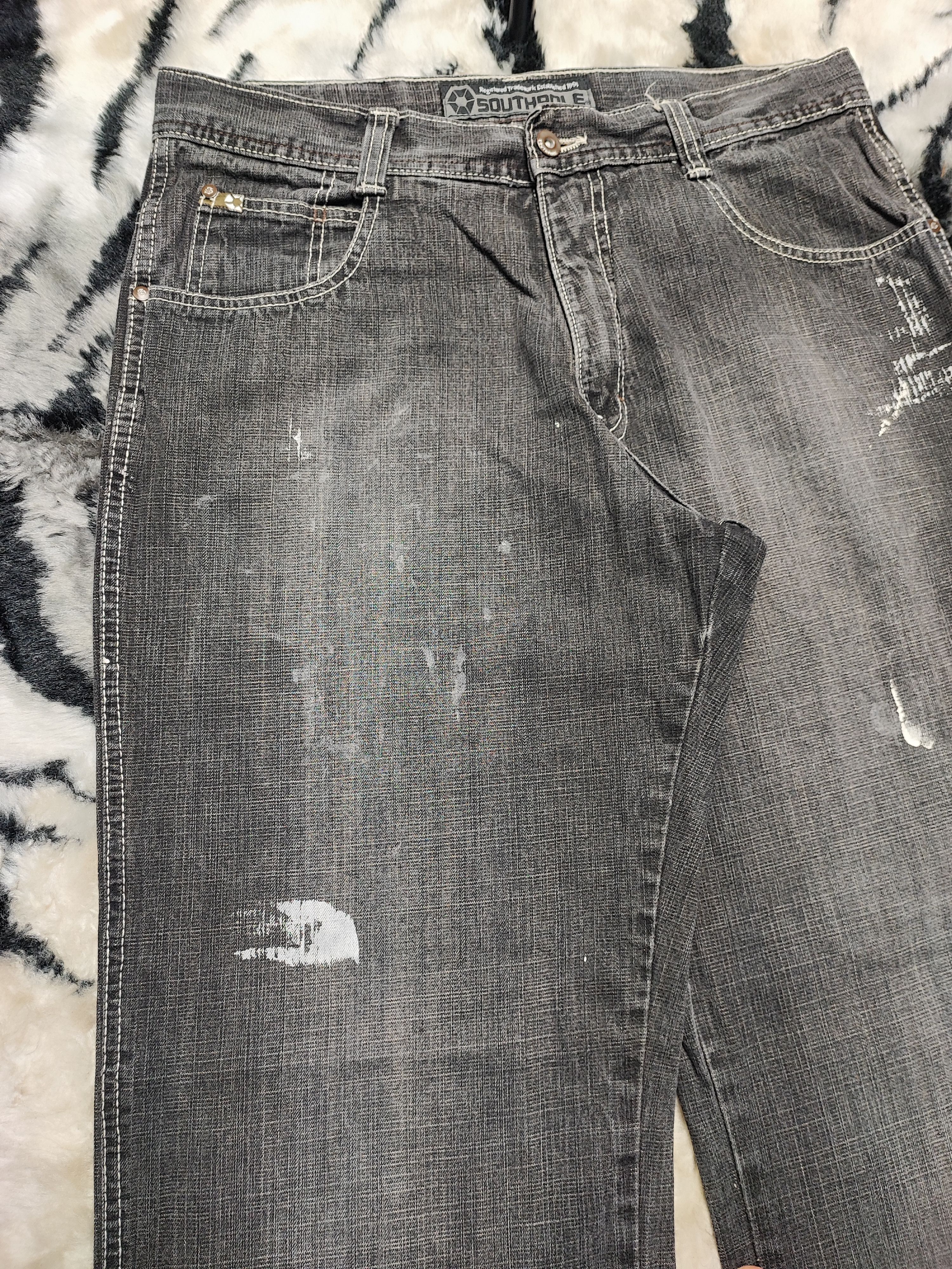 Southpole Crazy Y2K Baggy Southpole Jeans Wide Leg Grunge Skater JNCO Size US 33 - 6 Thumbnail