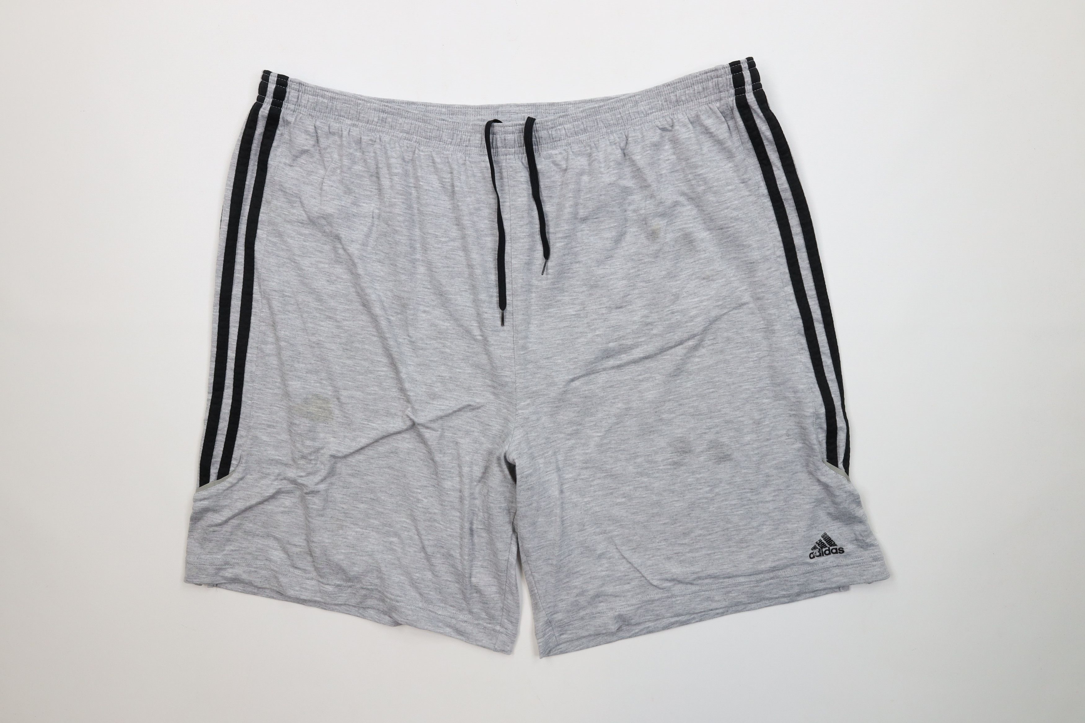 Adidas Vintage Y2K Adidas Spell Out Striped Above Knee Shorts Gray Size US 36 / EU 52 - 1 Thumbnail